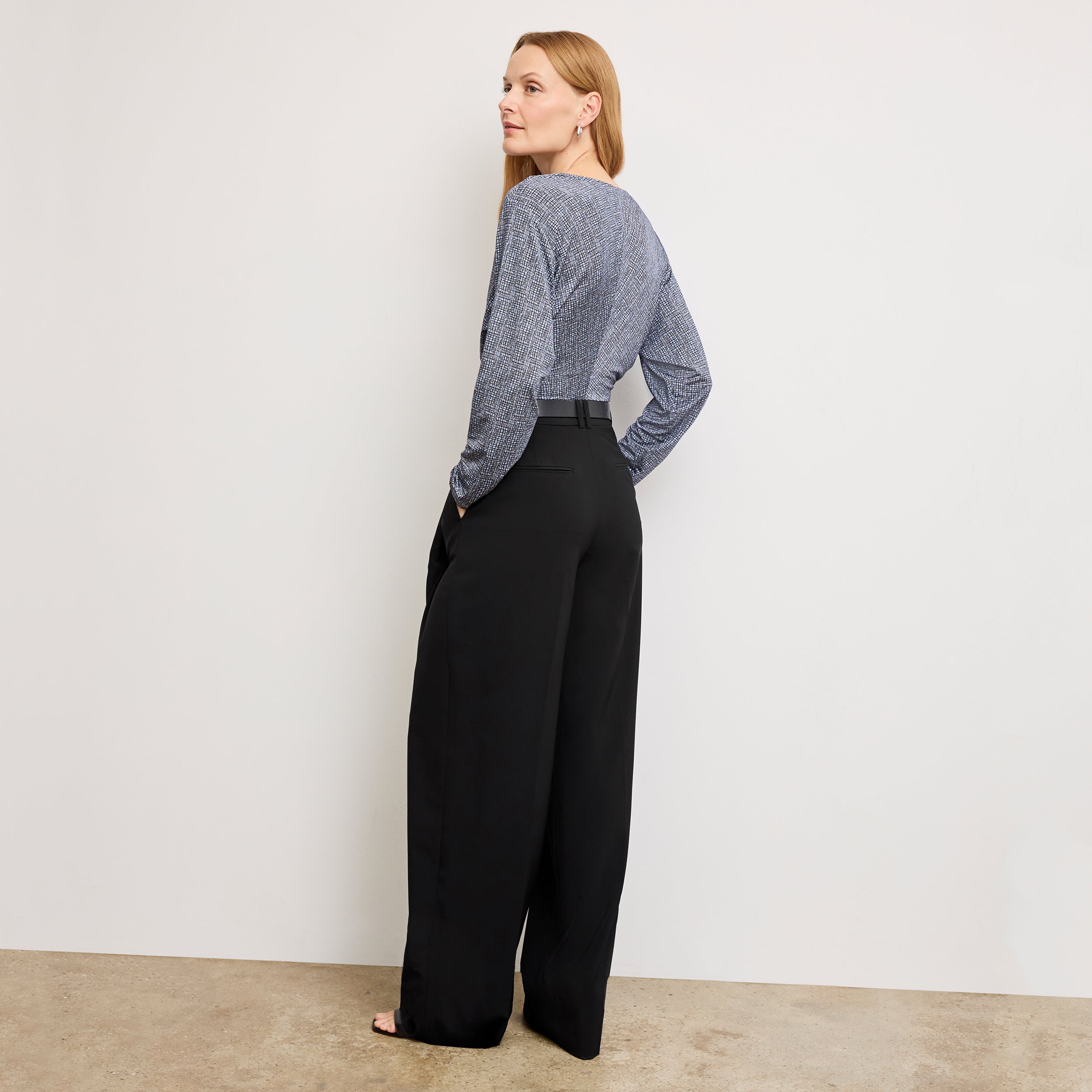 Harrison Wide Pleated Jeans for Women - High Waist Stretch Denim Pants - Comfortable & Stylish Black Jeans for Casual Wear, Work, and Everyday Outfits