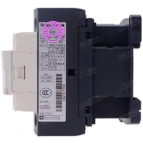 LC1D32 LC1D32U7 LC1-D32U7 240V AC Contactor - Heavy Duty Electrical Switch for Industrial Automation, HVAC Systems, and Motor Control Applications