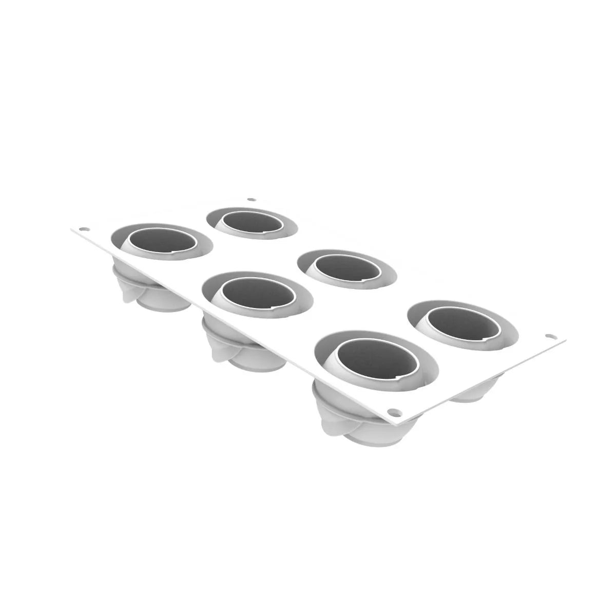 Silikomart Givre 90 Silicone Cake Mold - 6 Cavity Baking Pan for Christmas, Wedding & Birthday Cakes - Perfect for Fondant, Chocolate & Dessert Making