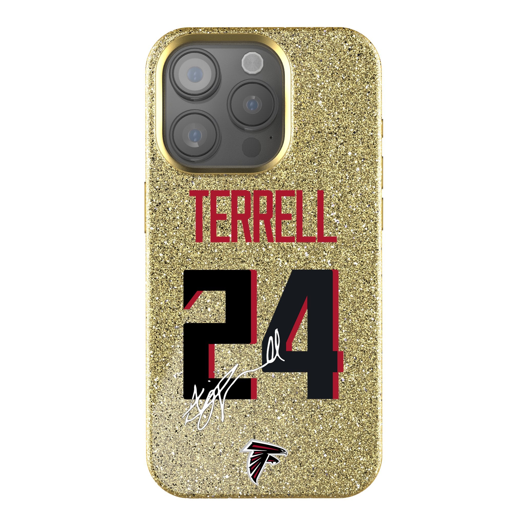 A.J. Terrell Atlanta Falcons 24 Ready Bling Rhinestone Phone Case for iPhone & Samsung - Show Your Team Spirit at Games & Events