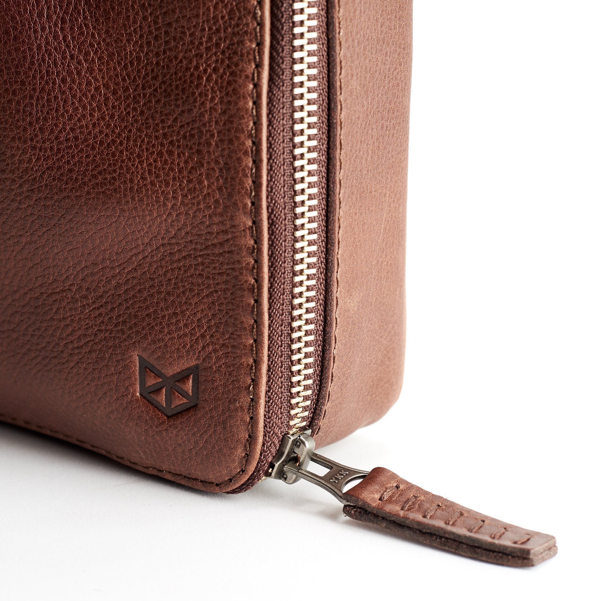 Men's Travel Tech Organizer - Brown Leather iPad Case & Electronics Accessory Storage Pouch | Perfect Gadget Bag for Business Trips, Commuting & Digital Nomads | Great Gift for Tech-Savvy Men
