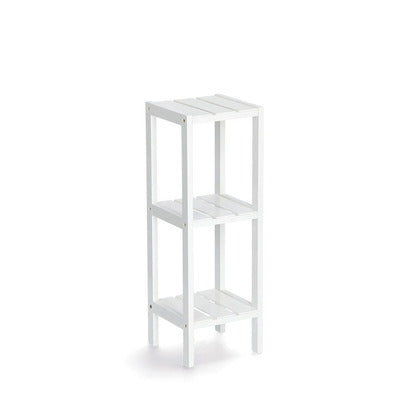 3-Tier White Storage Shelf - Modern Furniture for Living Room, Bedroom, or Office Organization