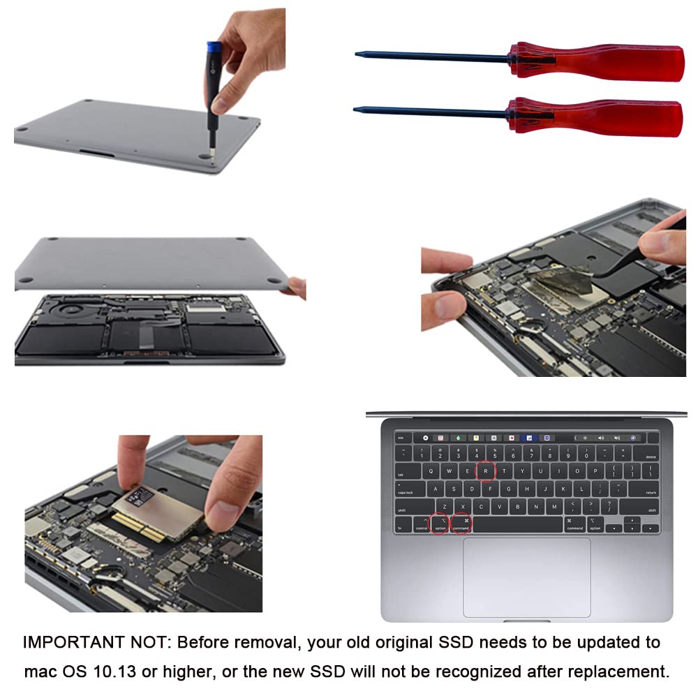 1TB SSD M.2 NVMe PCIe Gen 3.0x4 Internal Solid State Drive for MacBook Pro A1708 (2016-2017 Non-Touch Bar) - High Speed Storage Upgrade for Faster Boot & Apps | Compatible with MacOS & Windows Laptops