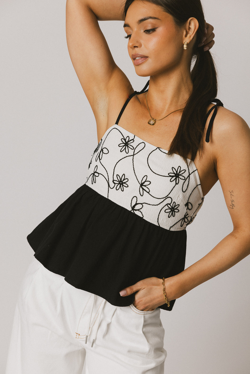 Leandra Floral Tank Top for Women - Summer Floral Print Sleeveless Blouse - Perfect for Beach, Vacation & Casual Outfits