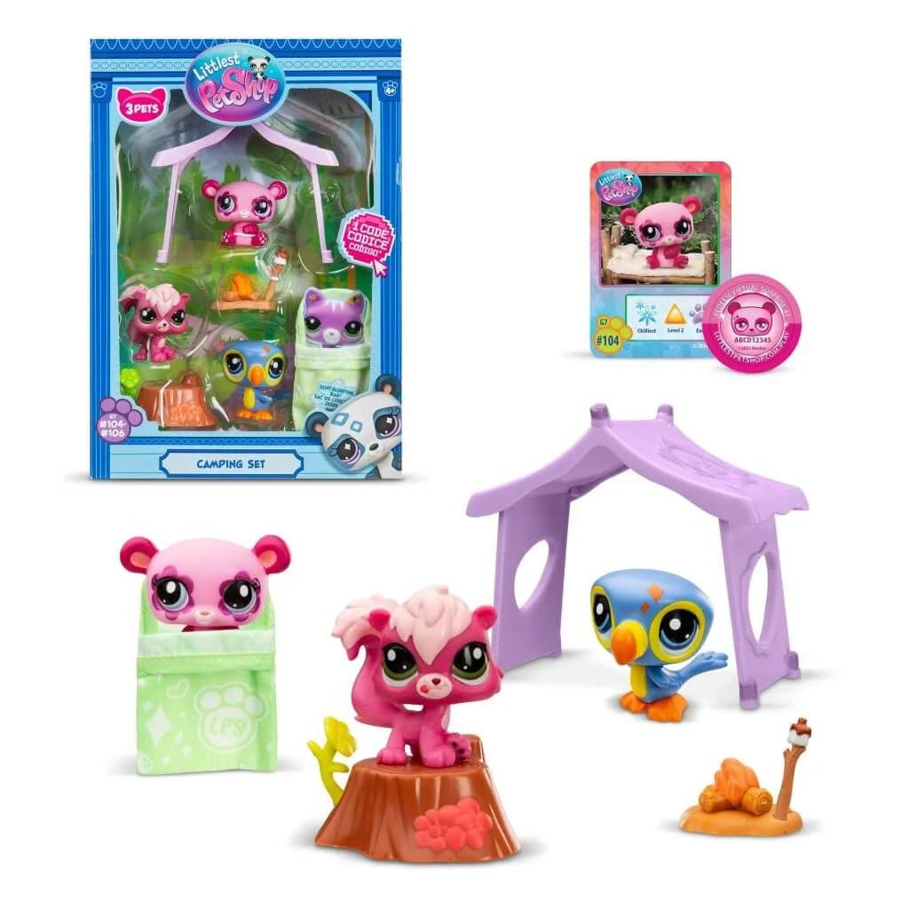 Littlest Pet Shop Camping Play Pack - Fun Outdoor Adventure Toy Set for Kids - Perfect for Pretend Play, Travel & Birthday Gifts