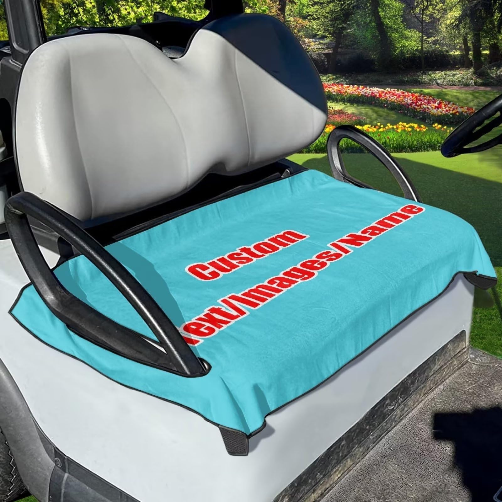 Breathable Golf Cart Seat Covers & Cushions - Waterproof Golf Blanket & Seat Towel for Club Car Accessories | Perfect for Golf Carts, Utility Vehicles & Outdoor Comfort