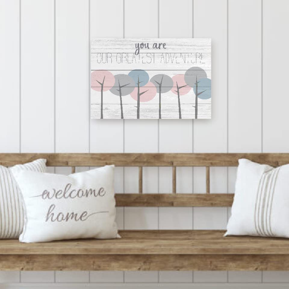 You Are Our Greatest Adventure Nursery Wall Sign - 12x18 Inch Wooden Decor for Baby & Kids Room - Perfect for Baby Showers, Birthdays & Nursery Decorations