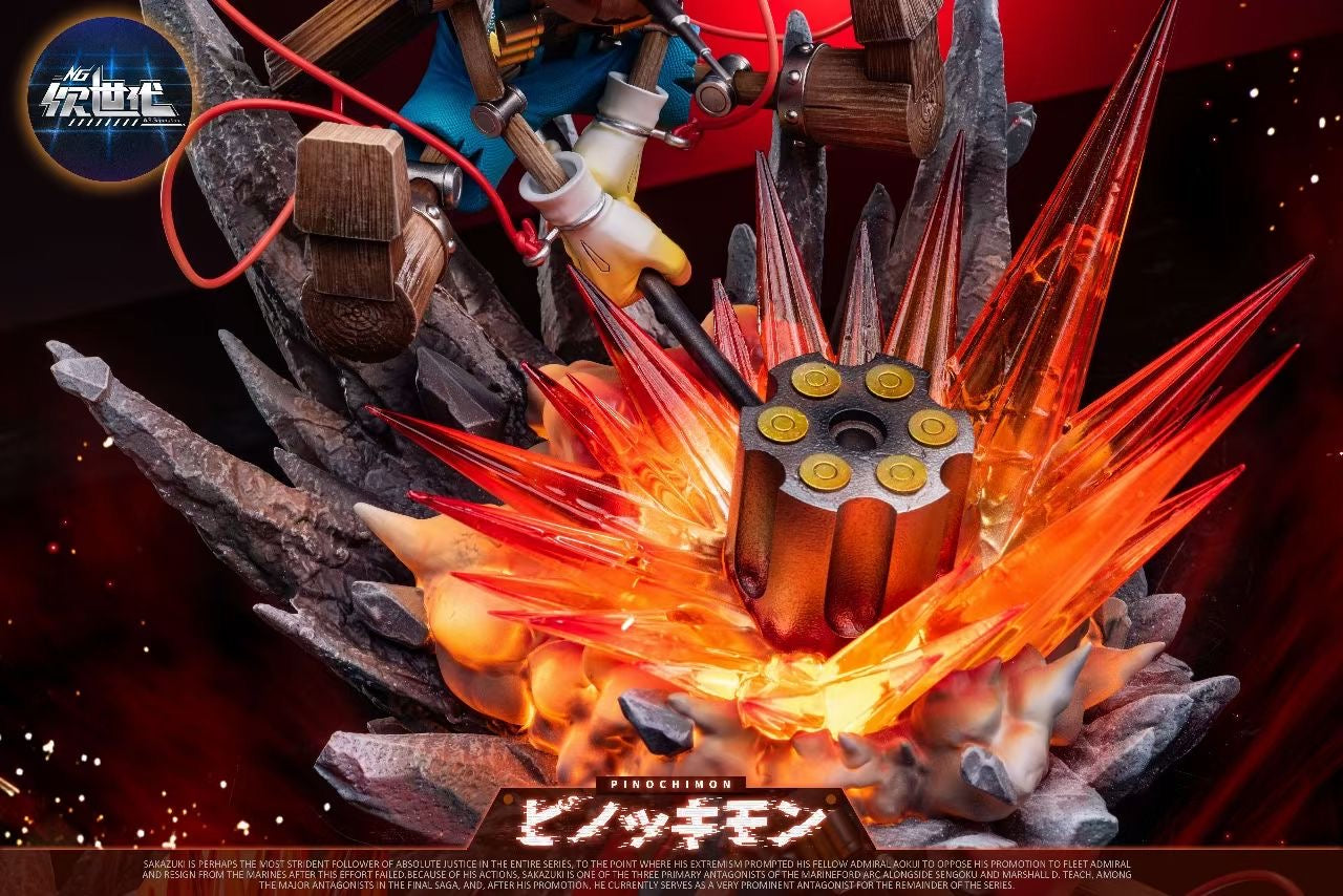 NG Studio Pinochimon Wooden Puppet Monster Toy - Collectible Action Figure for Anime Fans, Perfect for Display, Gifts, and Cosplay Props