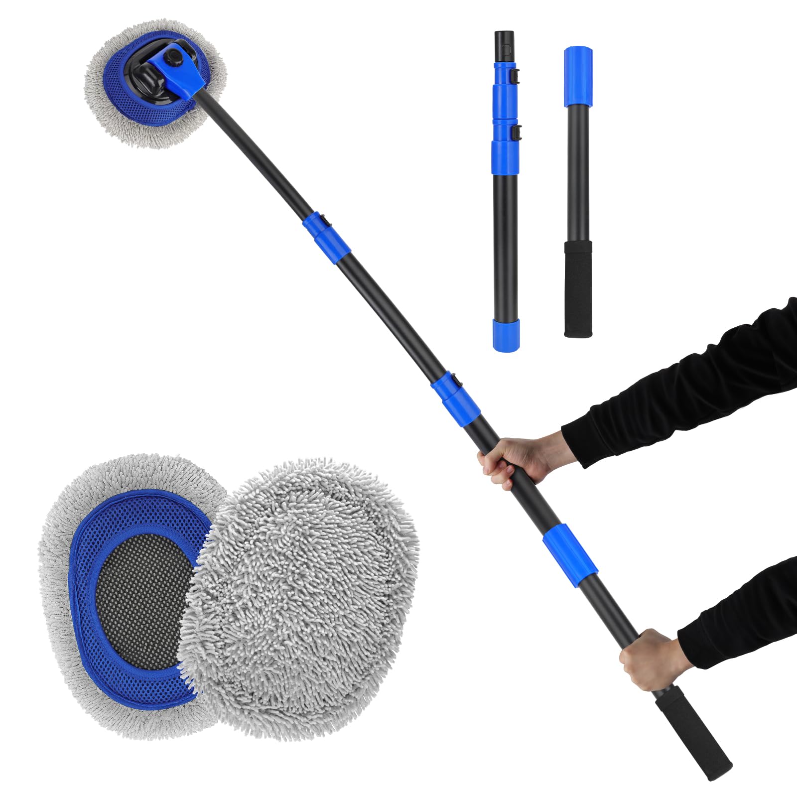 15° Bend Labor-Saving Car Wash Brush with 56.7