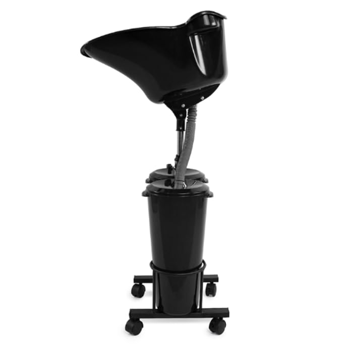 **Adjustable Portable Electric Shampoo Bowl for Salon & Home Use - Tear-Free Hair Washing Sink with Drain Pipe & Bucket - Perfect for Beauty Salons, Barber Shops & Mobile Stylists**    *(Use Scenes: Ideal for professional salons, barbershops, home haircare, mobile hairdressers, and pet grooming services.)*