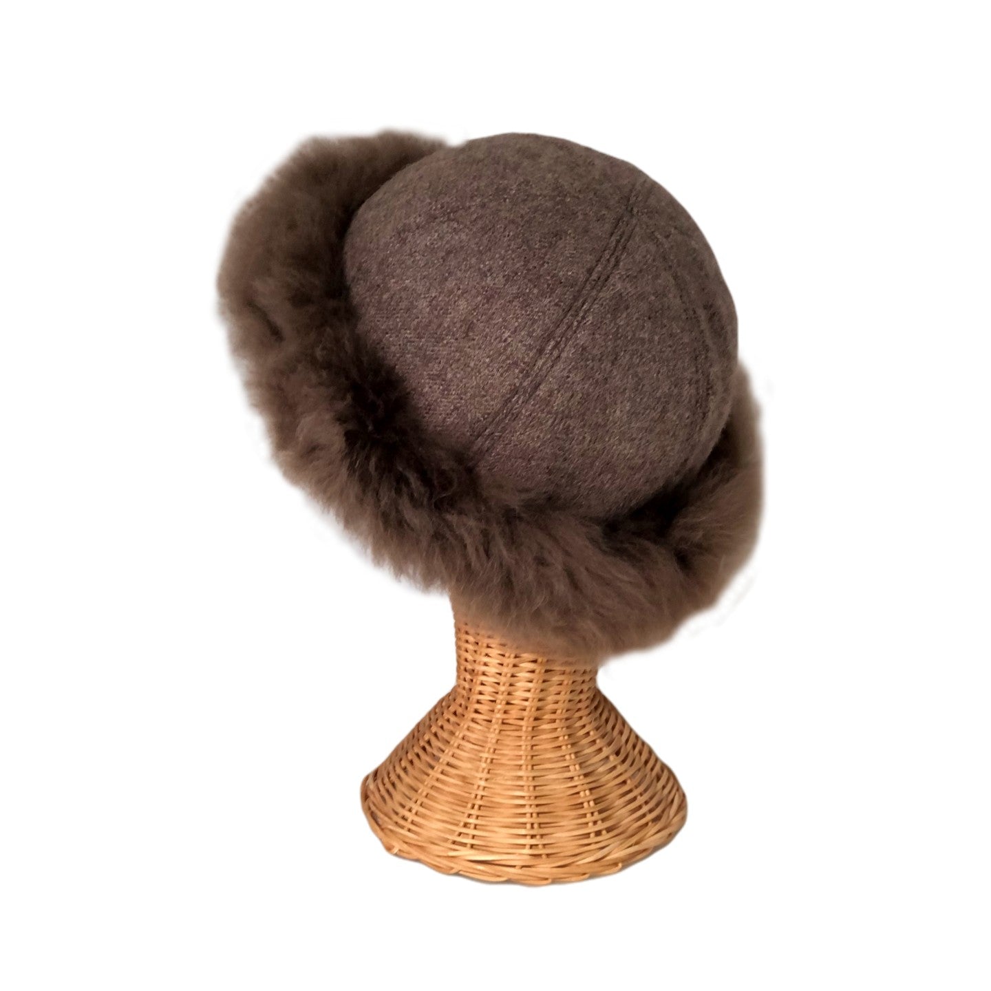 Luxury Alpaca Fur Cloche Hat for Women - Soft Winter Beanie with Fleece Lining - Elegant Vintage Style Hat for Cold Weather, Outdoor Activities & Fashion Accessories