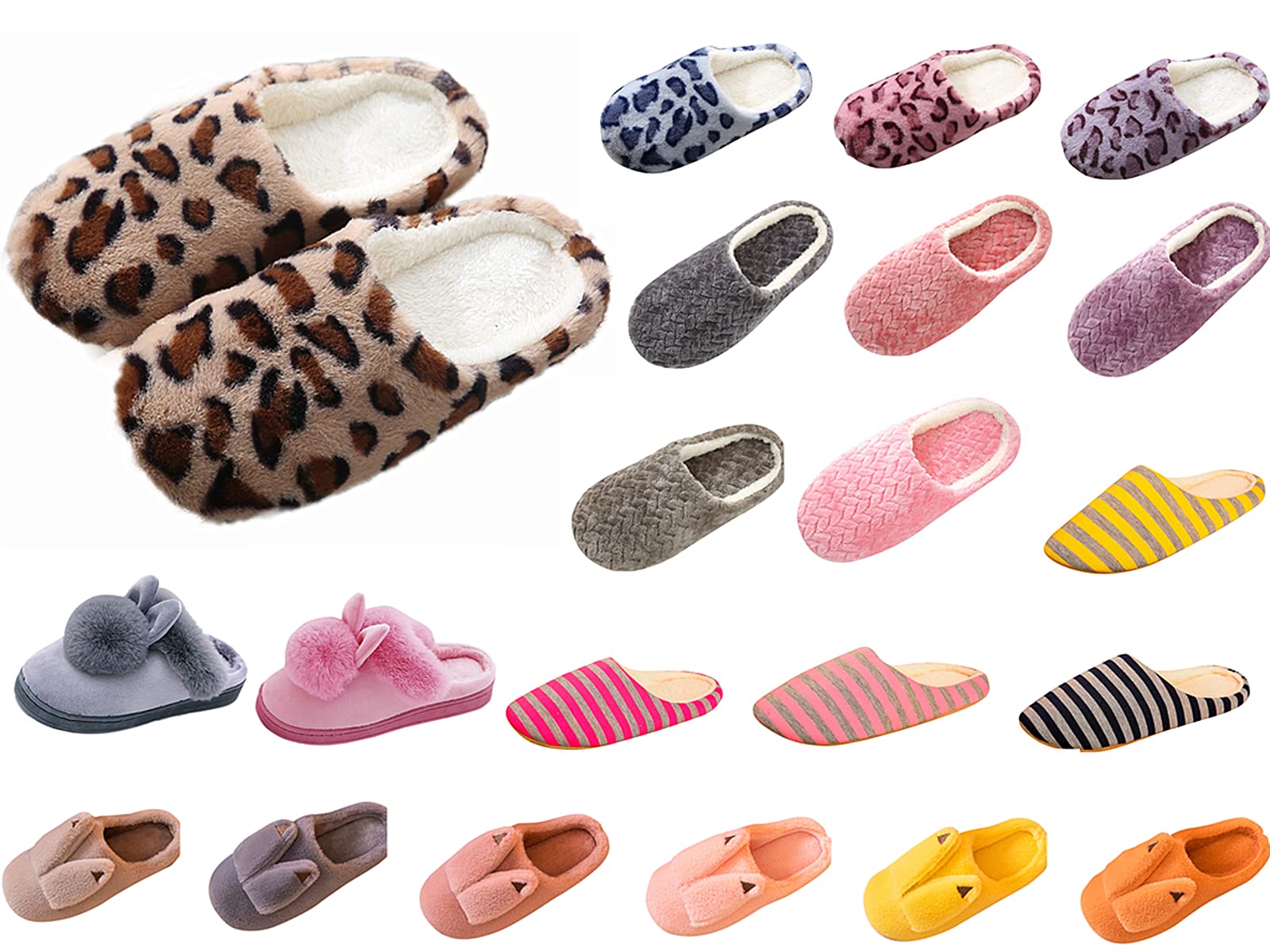 Unisex Soft Plush Indoor Slippers - Warm & Comfy Anti-Slip Cotton House Shoes for Men & Women - Perfect for Home, Lounge & Winter Comfort