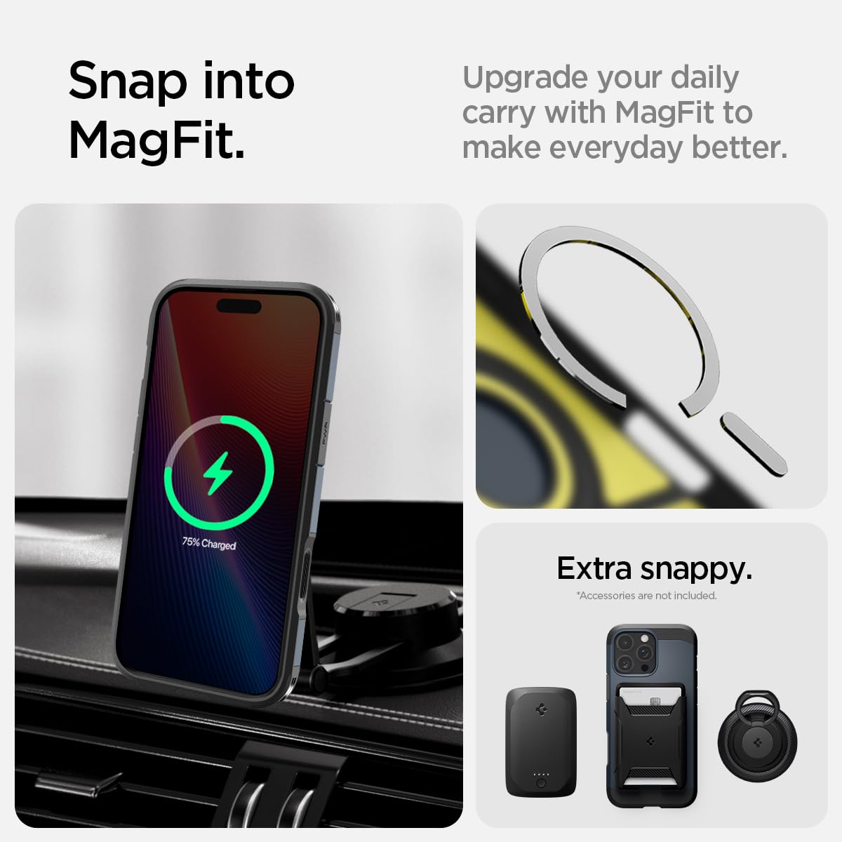 Spigen Tough Armor (Ai) MagFit iPhone 16 Pro Max Case with Camera Control Button Cover & Kickstand | Military-Grade Protection | Magsafe Compatible | Metal Slate | Perfect for Outdoor Adventures & Daily Protection
