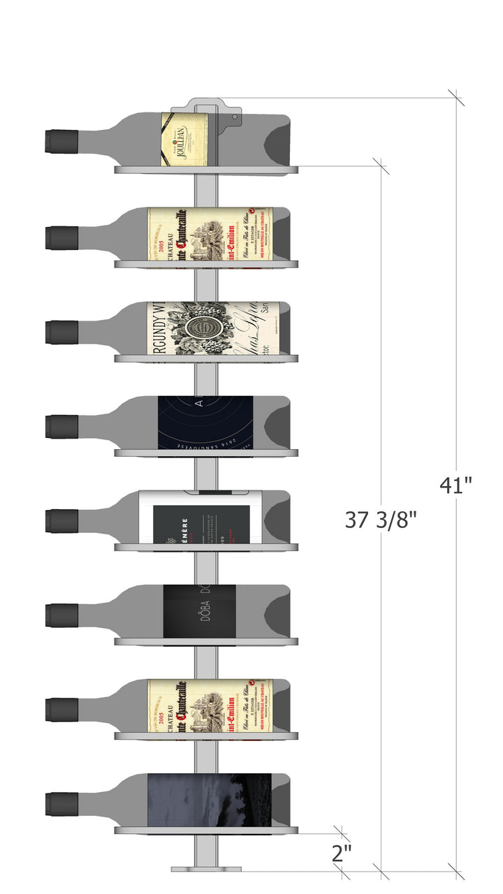 Urban Ironcraft Floor to Wall Wine Racks - Single Bottle Label Facing Pillar Series | Space-Saving Wine Storage for Home, Bar & Restaurant Decor | Perfect for Small Spaces & Wine Display