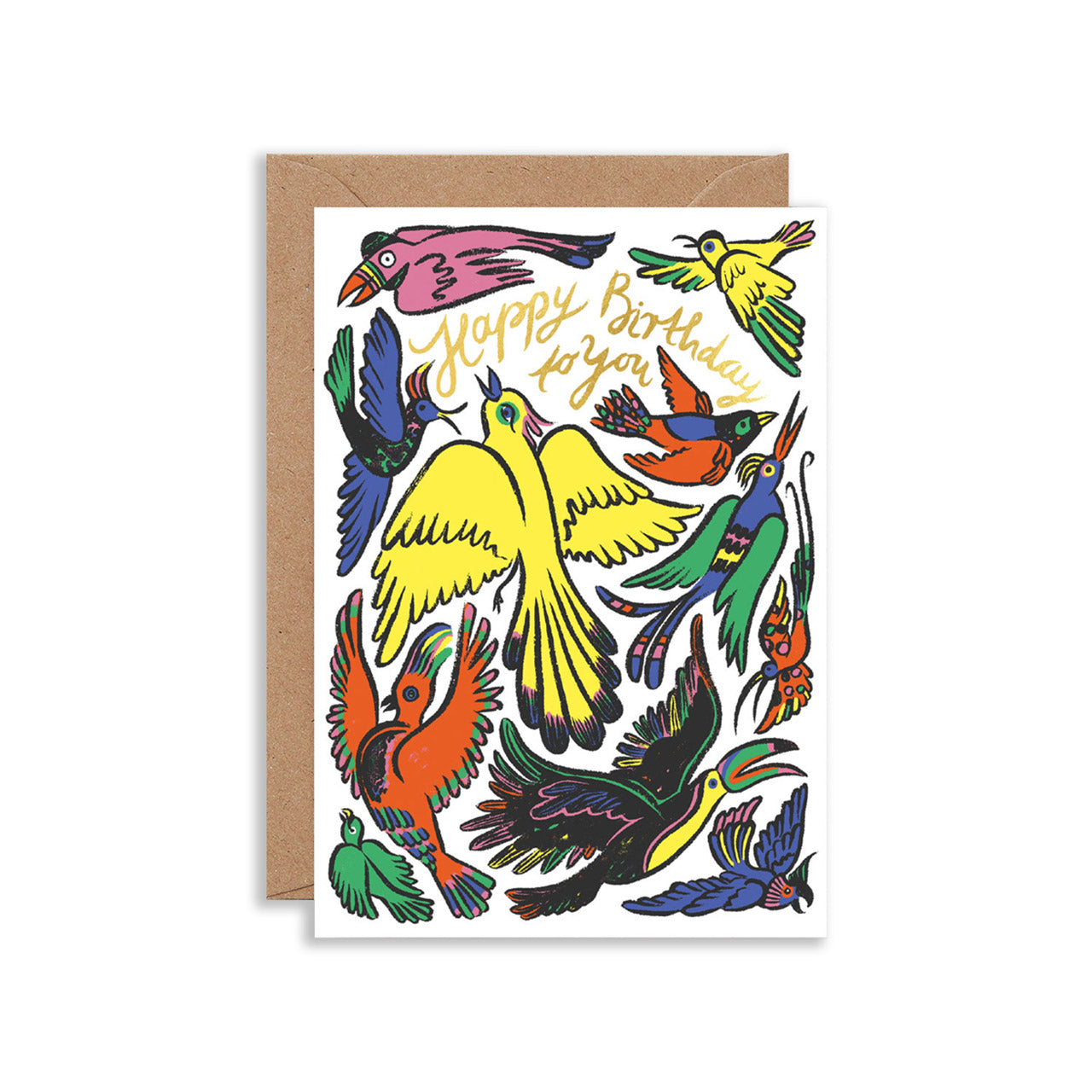 Happy Birthday Birds Greeting Card - Beautiful Bird-Themed Birthday Card for Friends & Family - Perfect for Birthday Wishes & Celebrations