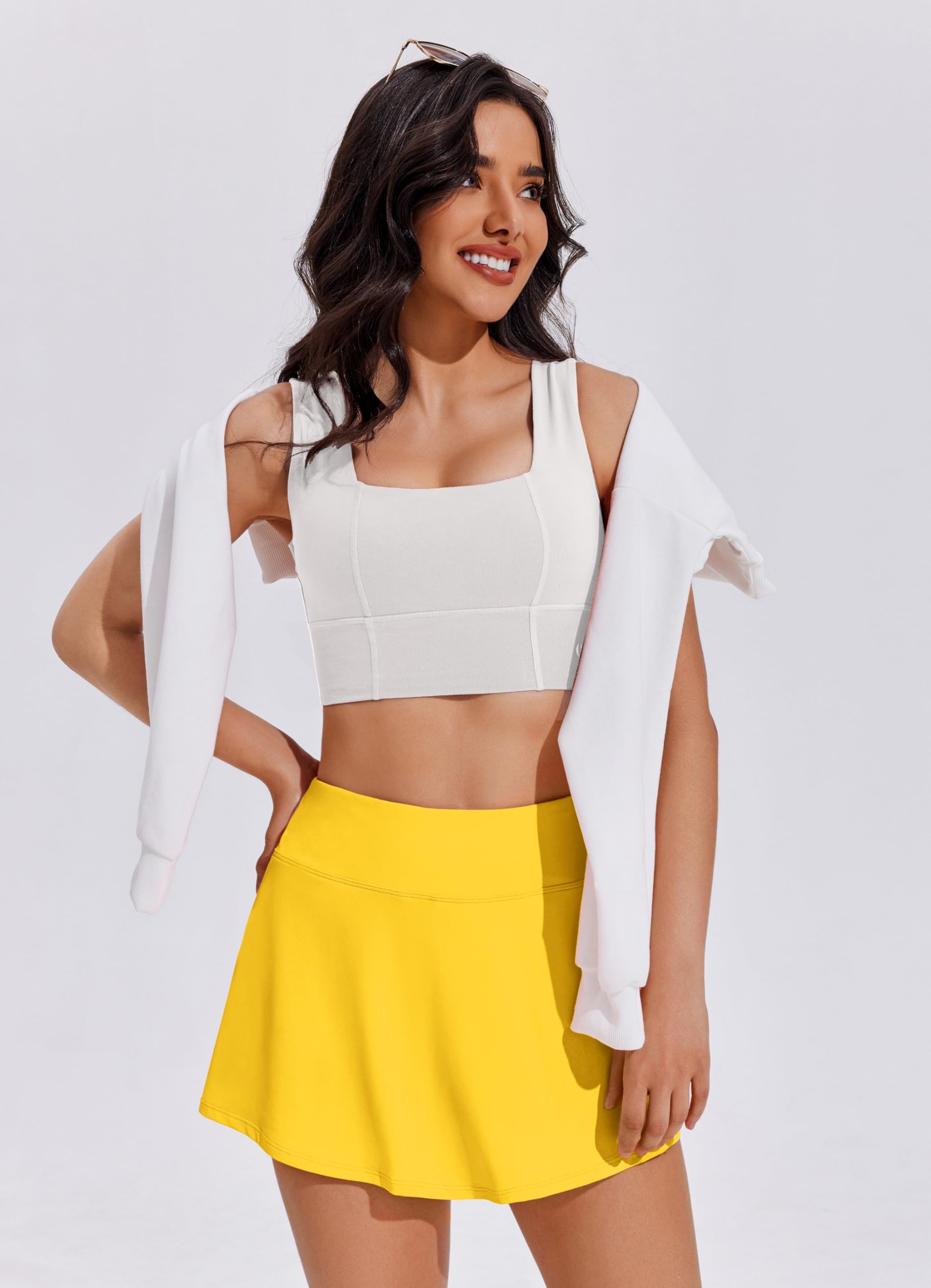 PINSPARK Women's Pleated Tennis Skirt - Lightweight Athletic Skort with Built-in Shorts & Pockets for Golf, Workout & Pickleball | Perfect for Sports, Gym & Casual Wear