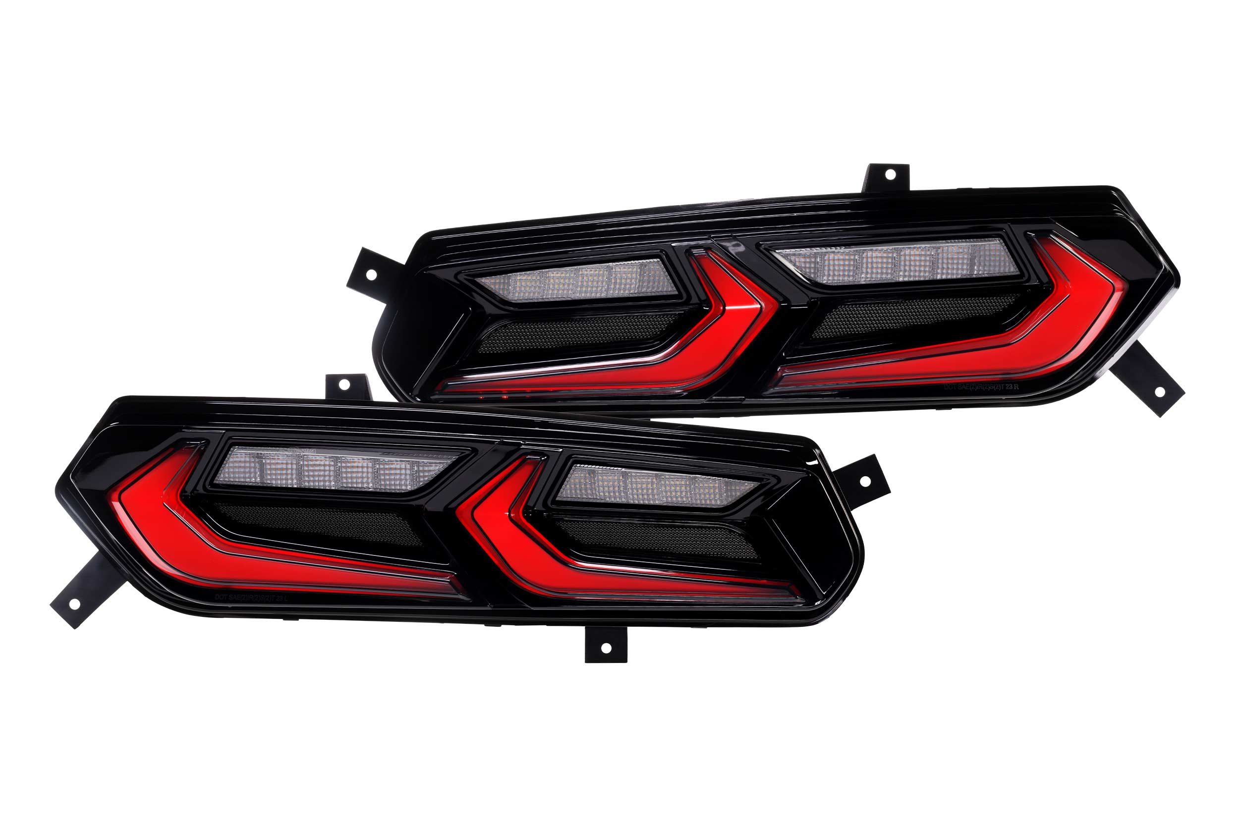 Smoked C8 Style LED Tail Lights for 2014-2019 Chevy Corvette C7 - High Brightness XB Lens - Perfect for Night Driving & Car Customization