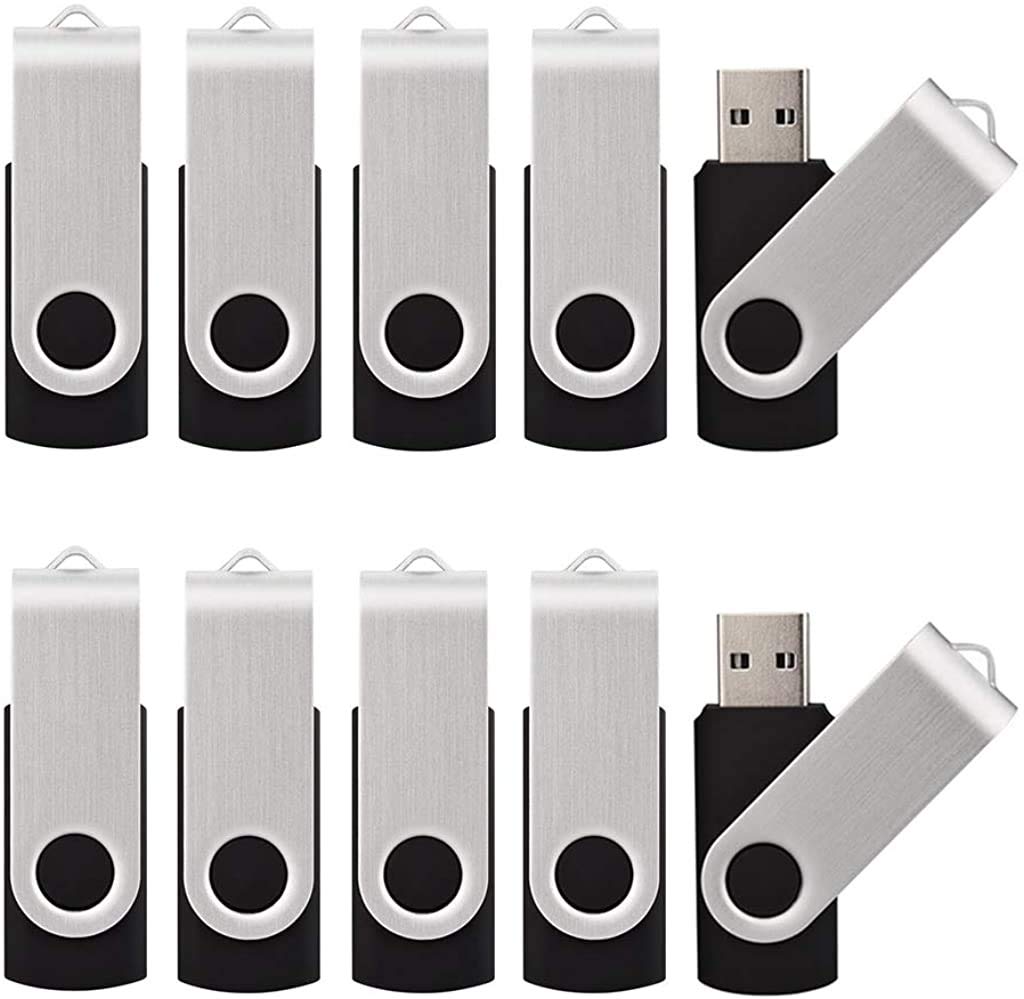 50 Pack 2GB USB Flash Drives - Bulk USB 2.0 Thumb Drives Memory Sticks for Data Storage, File Transfer, School & Office Use - Black