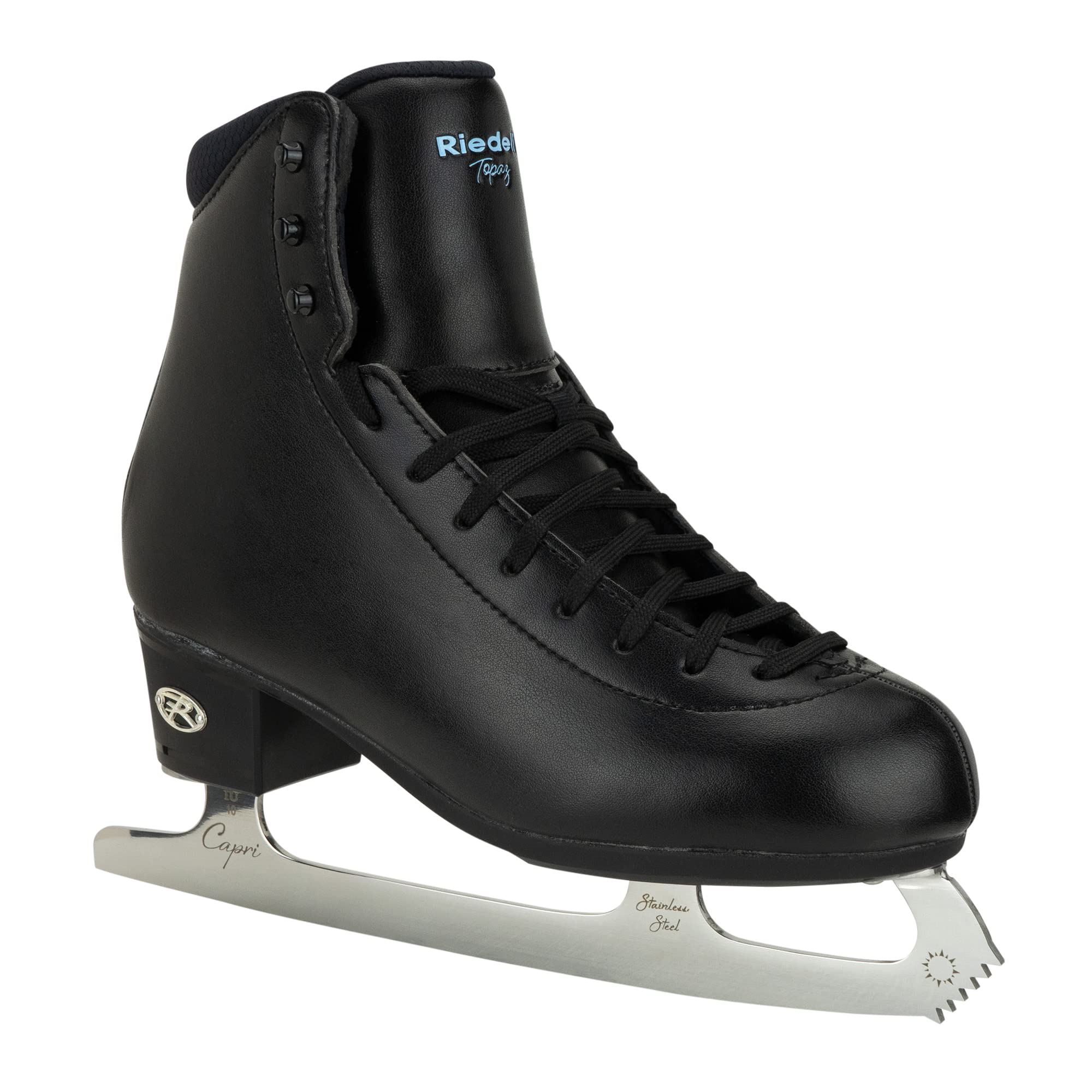 Riedell Topaz Adult Figure Skates - Stainless Steel Capri Blades for Competitive Ice Skating | Perfect for Training, Performances & Ice Shows