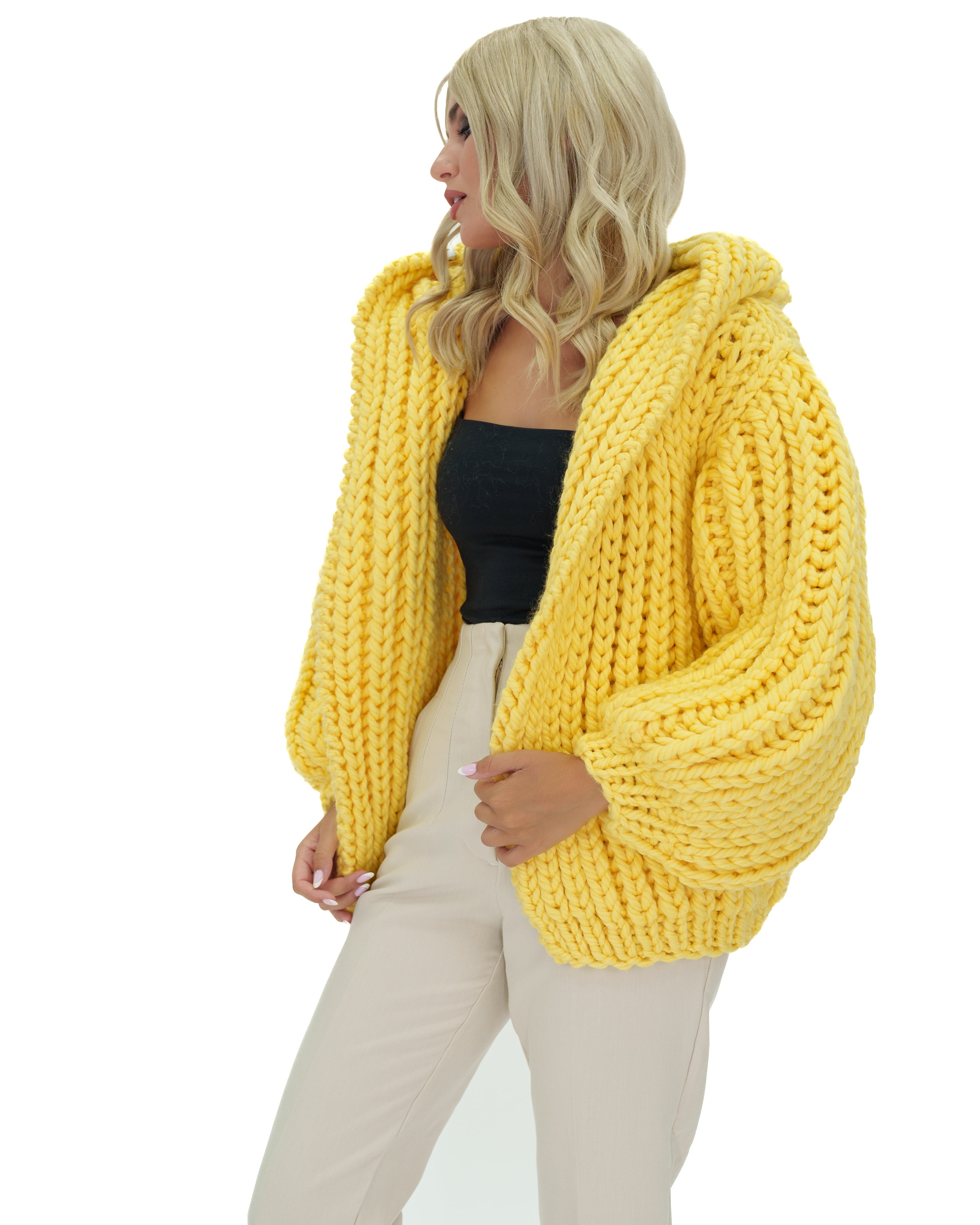 Stylish Hooded Chunky Cardigan for Women - Cozy Oversized Knit Sweater | Perfect for Fall, Winter & Casual Outfits