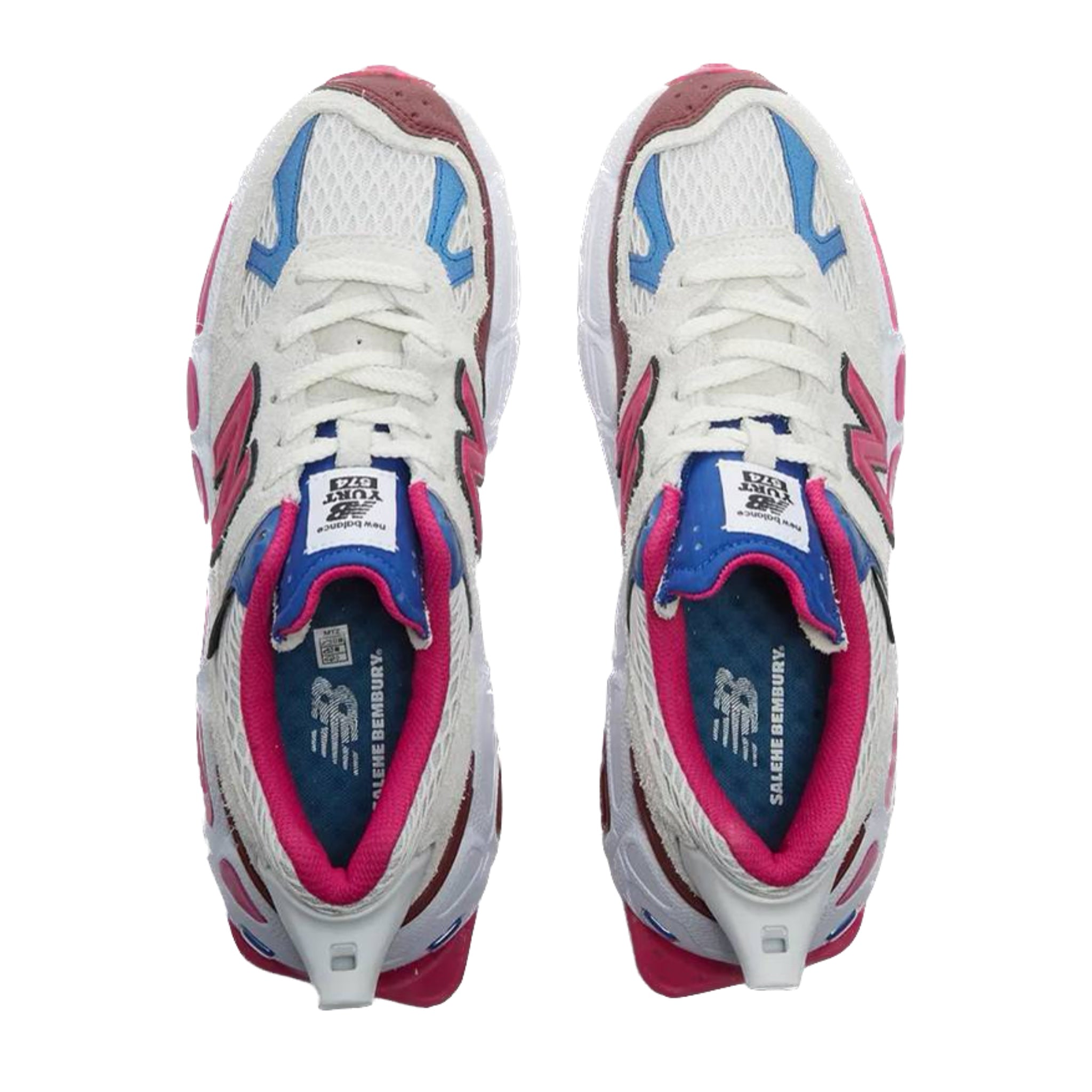 New Balance 574 YURT Salehe Bembury Sneakers - Men's Running Shoes White Pink - Comfortable Workwear & University Style for Casual Wear & Outdoor Activities