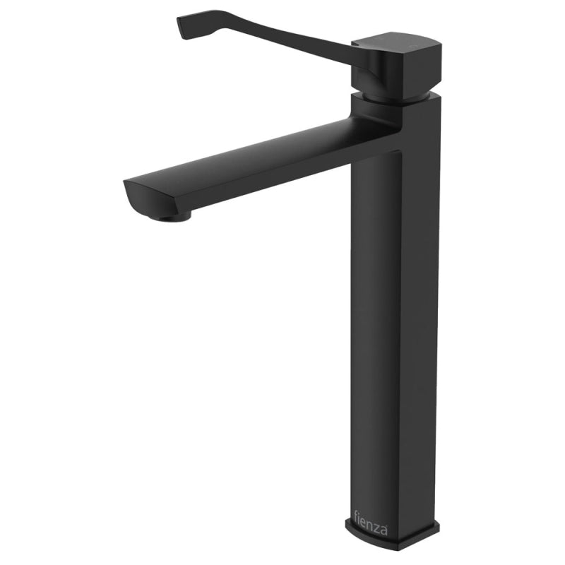 Fienza 218107BD Koko Care Tall Basin Mixer Tap in Matte Black - 316mm High Bathroom Faucet for Modern Sinks | Perfect for Home, Hotel & Commercial Use
