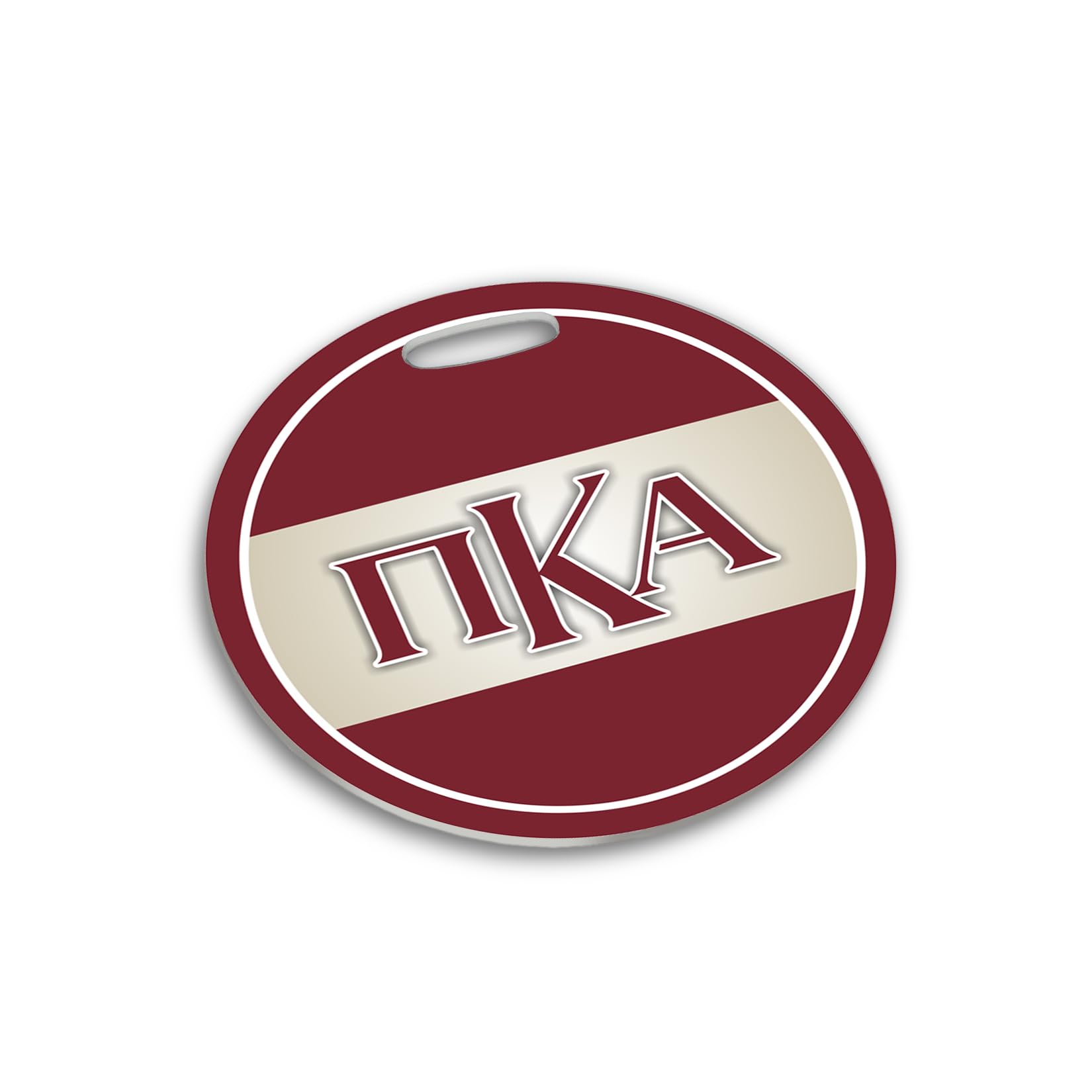 Pi Kappa Alpha Luggage Tag - Durable Round Plastic Suitcase ID Label for Travel Accessories (#30) | Perfect for College Fraternity Trips, Business Travel & Vacation Identification