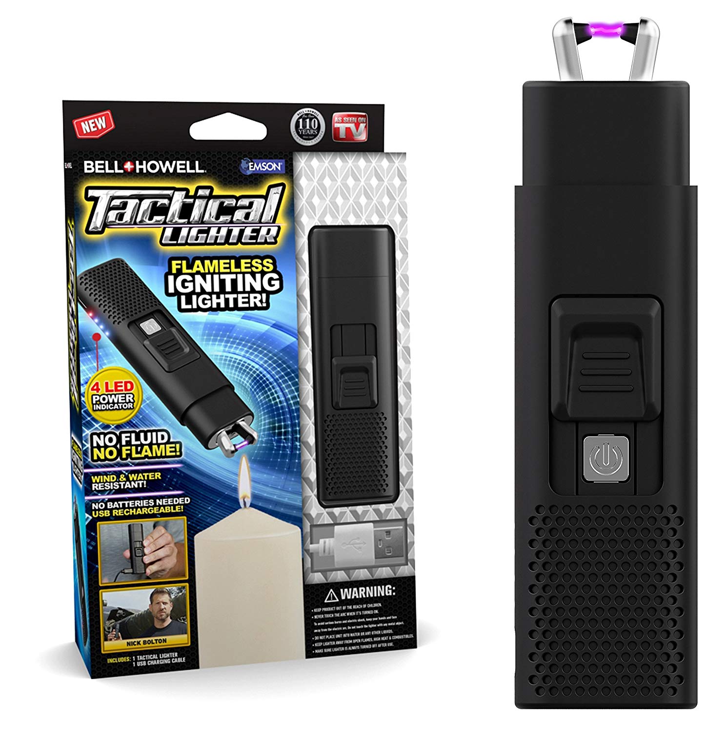 Tactical Lighter - Windproof & Waterproof Survival Lighter for Outdoor Camping, Hiking, Emergency & Everyday Carry (EDC)