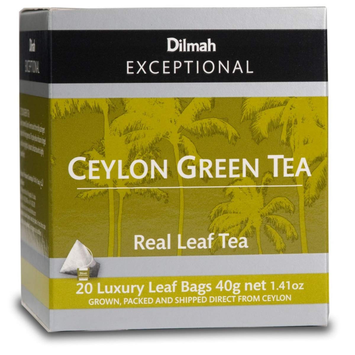 Dilmah Ceylon Green Tea - 60 Tea Bags (3 x 20 Bags) | Premium Pure Ceylon Green Tea in Luxury Leaf Bags | Perfect for Morning Boost, Afternoon Relaxation & Healthy Lifestyle