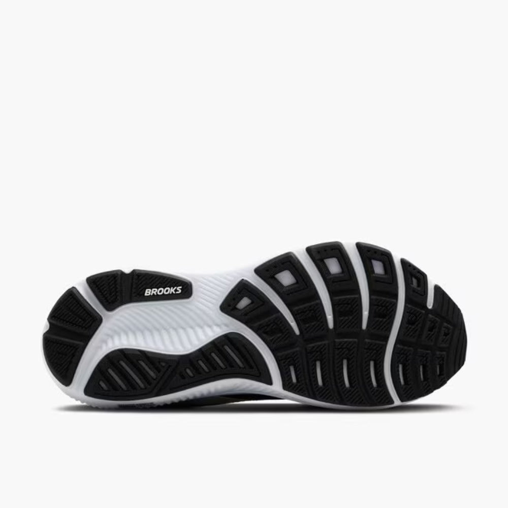 Brooks Men's Ghost 17 Running Shoes - Black/Grey/White | Lightweight Cushioned Sneakers for Jogging, Gym Workouts & Daily Wear