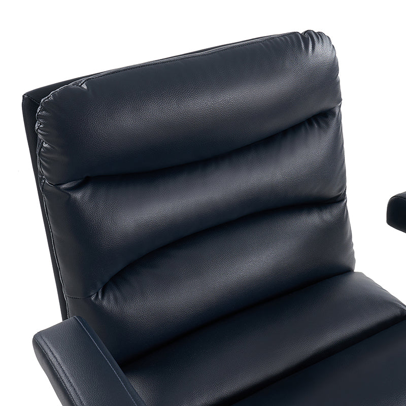 Anselm Modern Ergonomic Faux Leather Office Chair - Adjustable Swivel Desk Chair with Lumbar Support for Home & Office Workspace