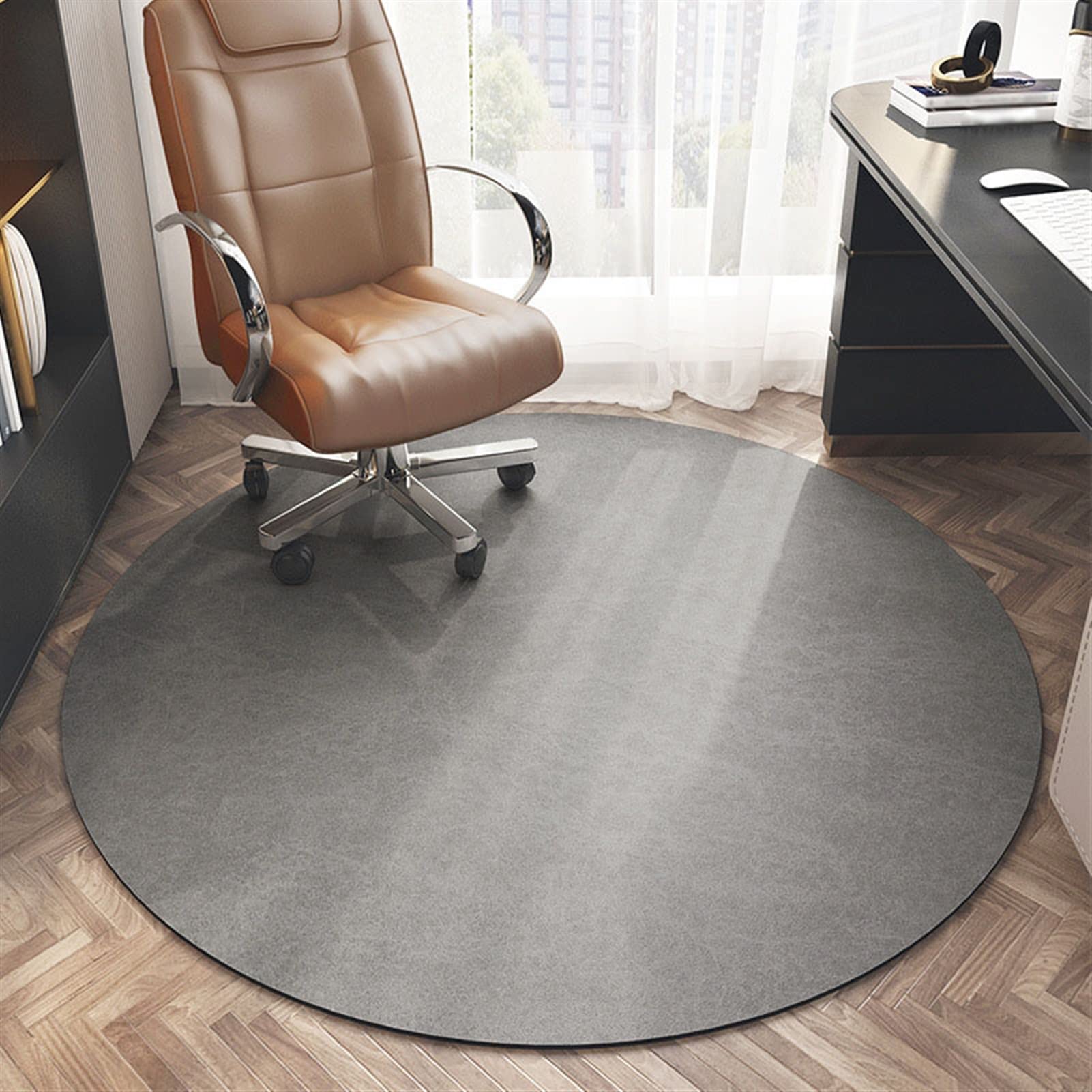 Premium Round Office Chair Mat for Hardwood Floors - 24