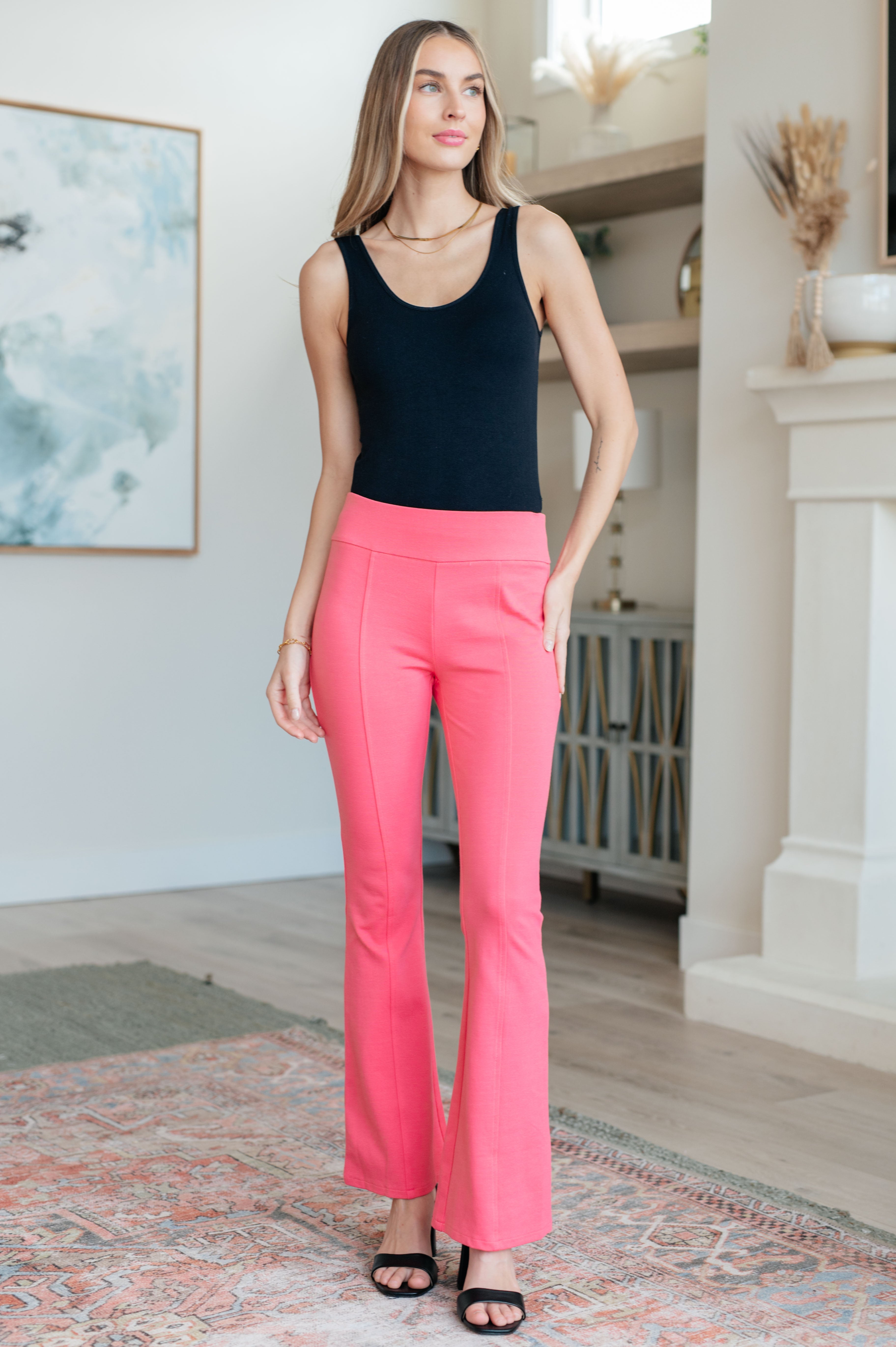 Magic Flare Pants for Women - 11 Vibrant Colors | High Waisted Wide Leg Trousers | Perfect for Casual Wear, Office & Date Nights