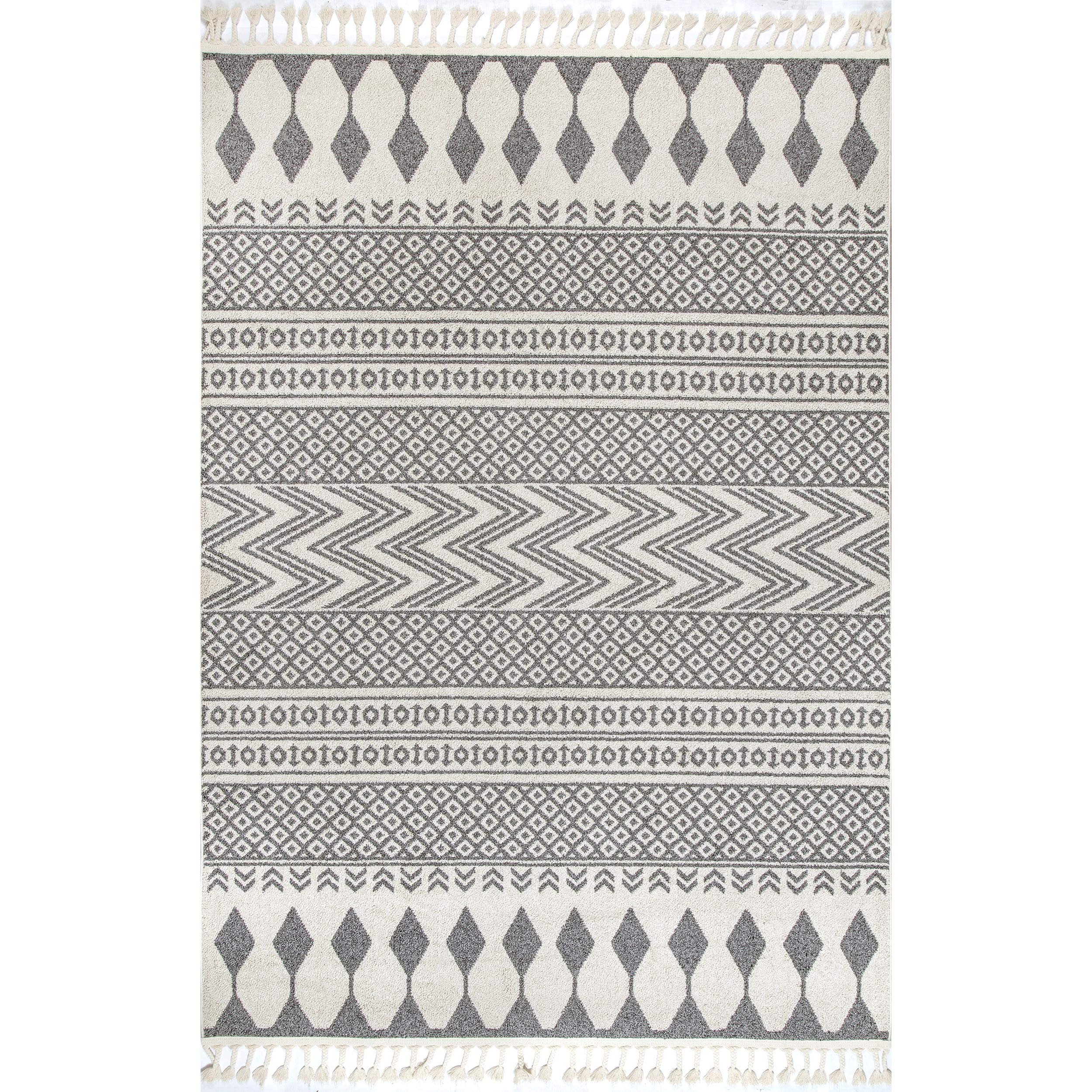 nuLOOM Tribal Terra 4x6 Beige Area Rug - Boho Chic Living Room, Bedroom & Office Decor