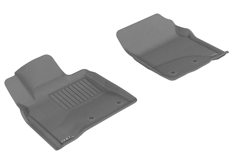 3D MAXpider Custom Fit Floor Mats for 2012-2020 Lexus LX & Toyota Land Cruiser - 1st Row Kagu Series (Gray) | All-Weather Protection & Easy Cleaning | Perfect for Off-Road Adventures & Family Road Trips