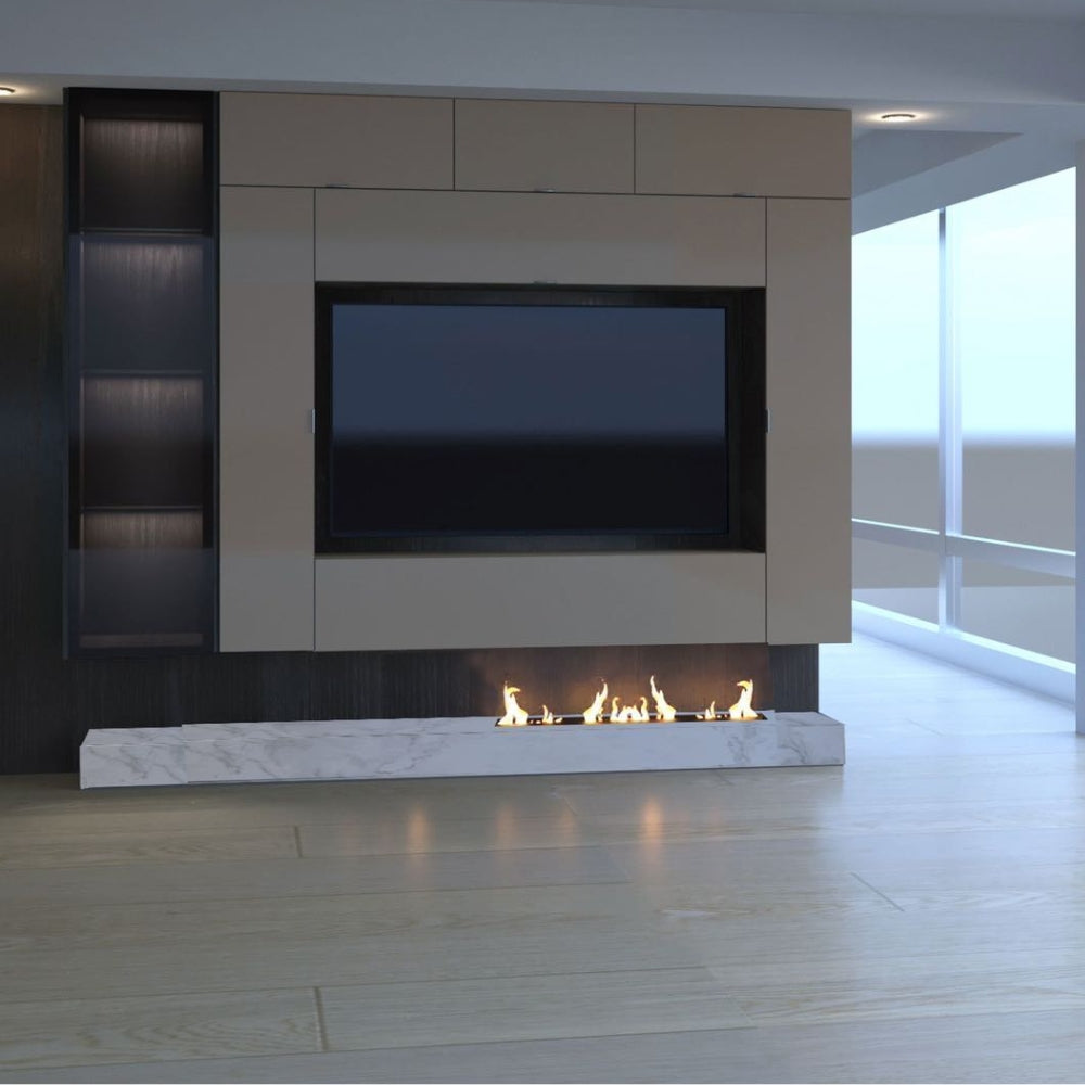 Litedeer Homes Mercury Smart Electric Fireplace - Water Vapor Flame Effect, No Heat, Wall Mounted Fireplace Insert - Perfect for Bedroom, Living Room & Office Decor