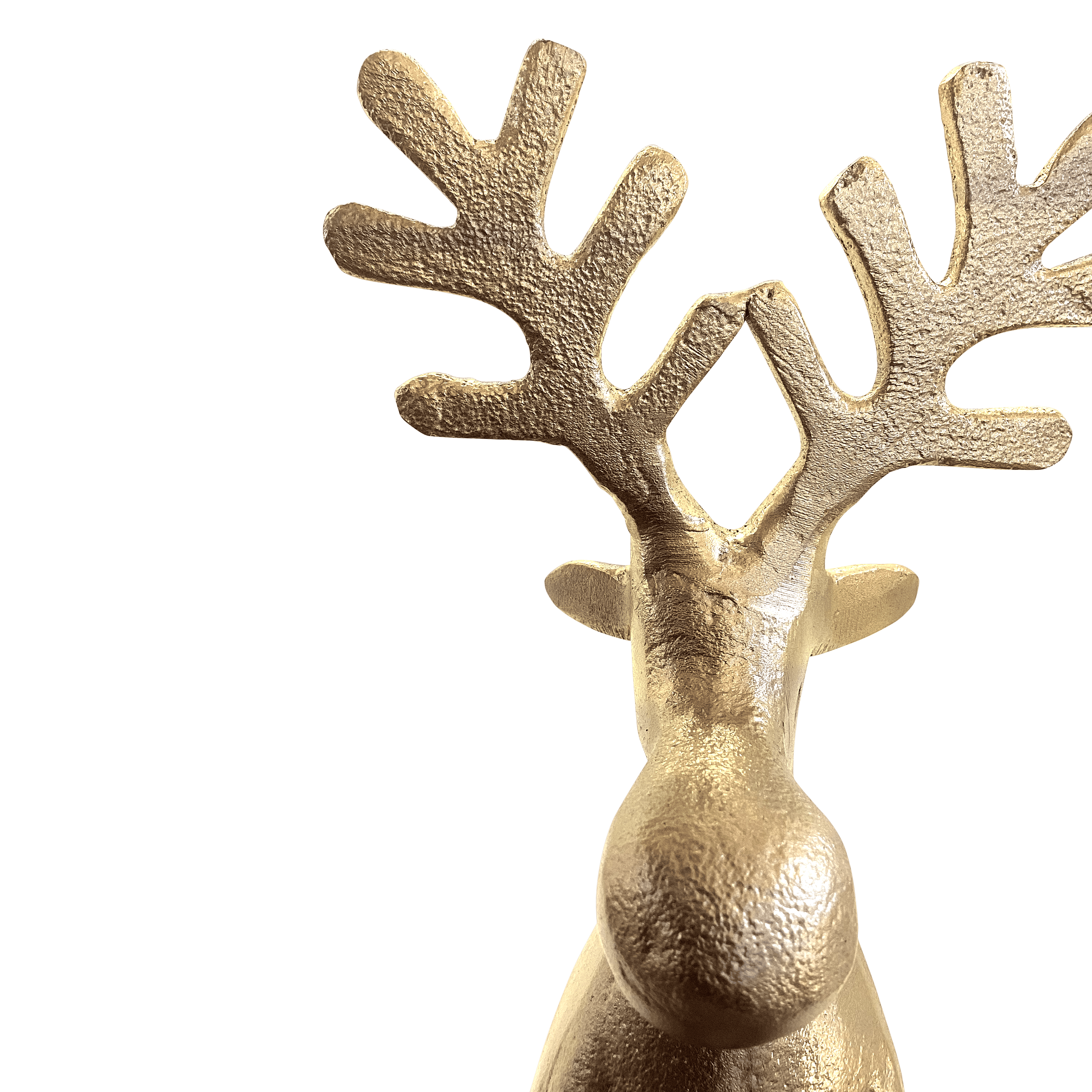 Rudolf Legs Down Metal Decoration - 8.5x9.5x24.5cm Gold Christmas Tree Ornament - Perfect for Holiday Home Decor & Gift Giving