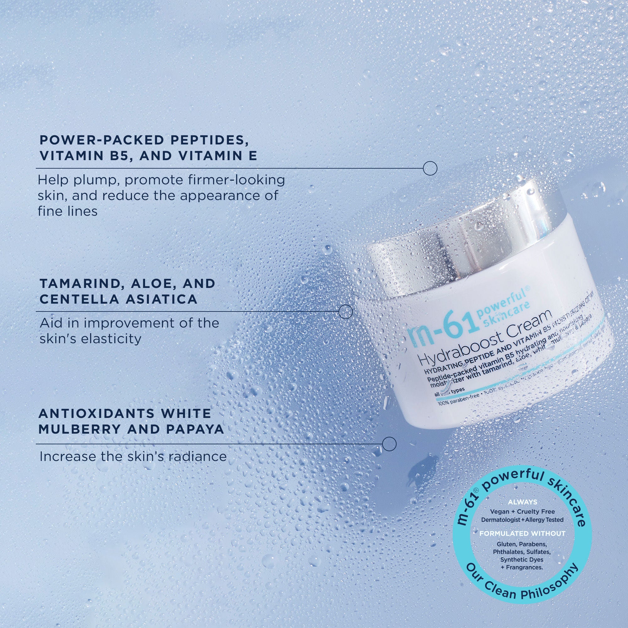 Hydraboost Moisturizing Cream for Dry Skin - Deep Hydration & Nourishing Face Cream with Hyaluronic Acid & Vitamin E - Perfect for Daily Skincare Routine & Nighttime Use