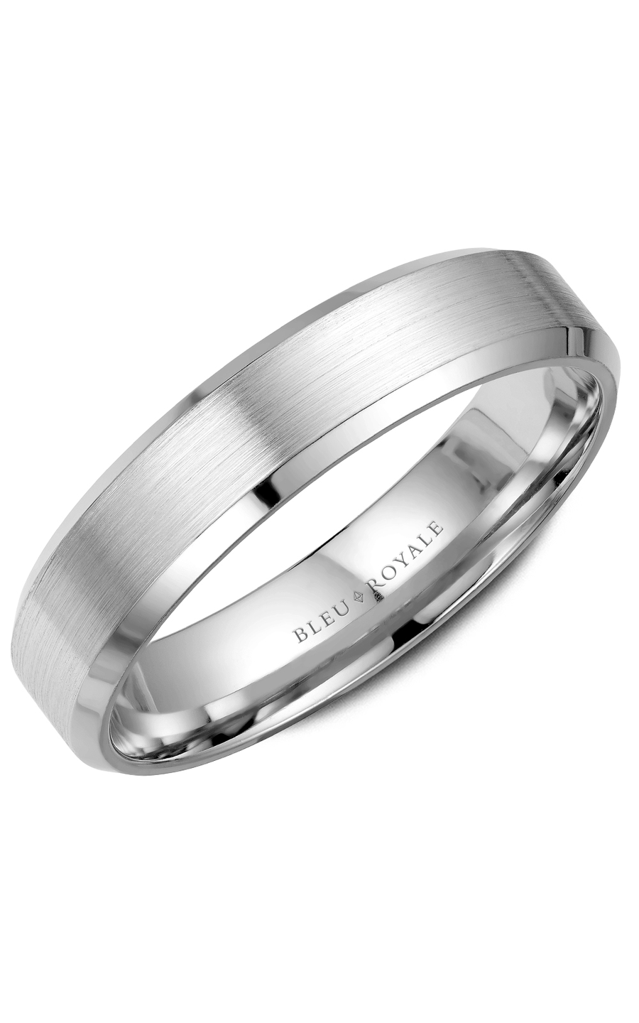 Bleu Royale Men's Wedding Band RYL 023W55 - 14K Gold Plated Tungsten Ring for Grooms, Engagements & Anniversaries - Perfect for Formal Occasions, Proposals & Special Events