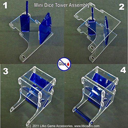 LITKO Mini Dice Tower Kit for 10-12mm Dice | Portable Dice Roller & Tumbler | Perfect for Board Games, RPGs, D&D, and Tabletop Gaming Accessories