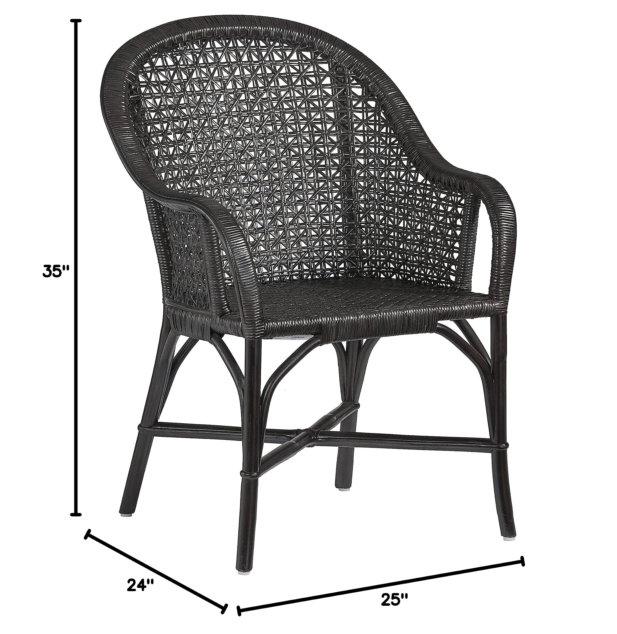 Progressive Furniture Louie Accent Arm Chair - Modern Black Upholstered Living Room Chair for Home Office, Lounge & Reading Nook