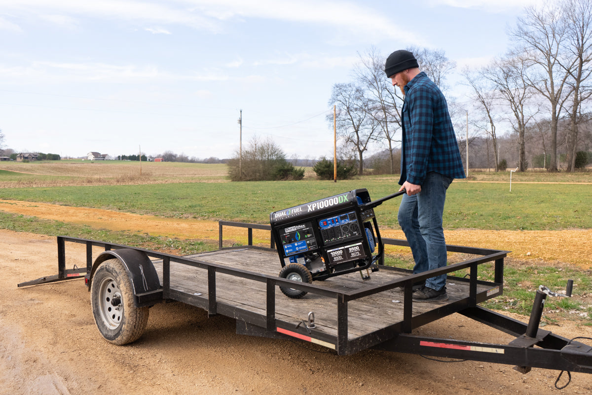 10,000 Watt Dual Fuel Portable Generator with CO Alert - Reliable Backup Power for Home, Camping & Emergency Use