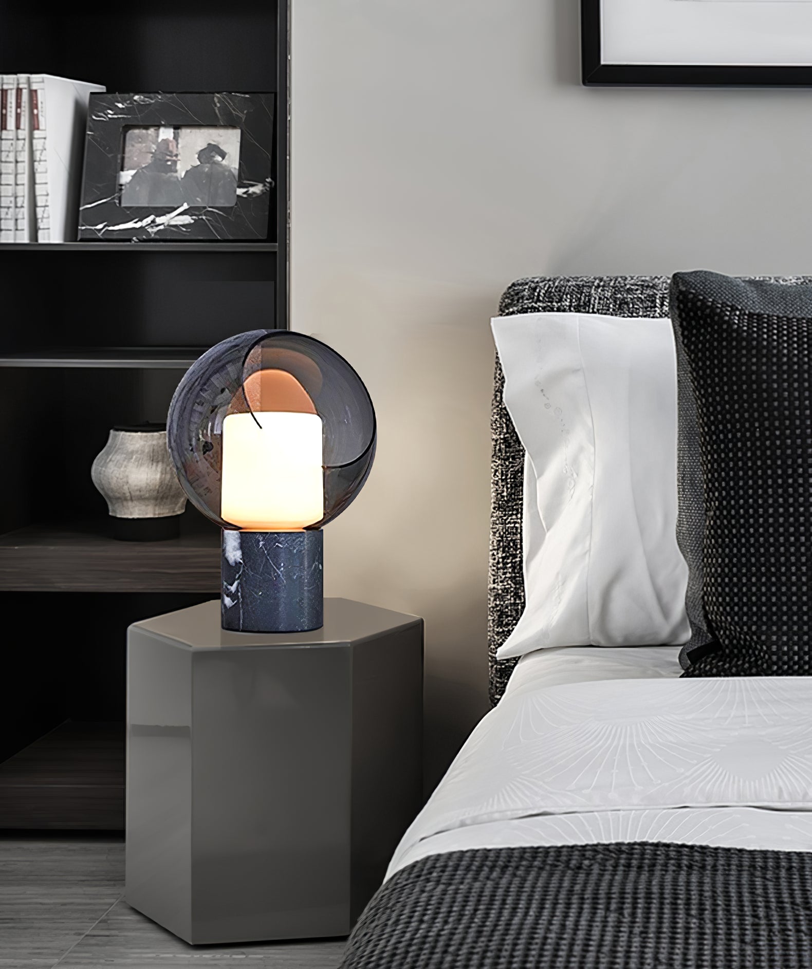 Evedal Table Lamp - Modern LED Desk Light with Adjustable Brightness for Bedroom, Office & Study Room - Perfect for Reading, Working & Relaxing