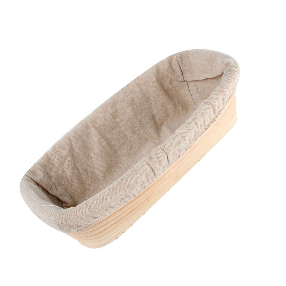 Handmade Oval & Round Rattan Bread Proofing Basket - Dough Banneton Brotform for Sourdough Fermentation - Natural Kitchen Baking Tool (17x12x6cm) - Perfect for Artisan Bread Making & Home Bakers