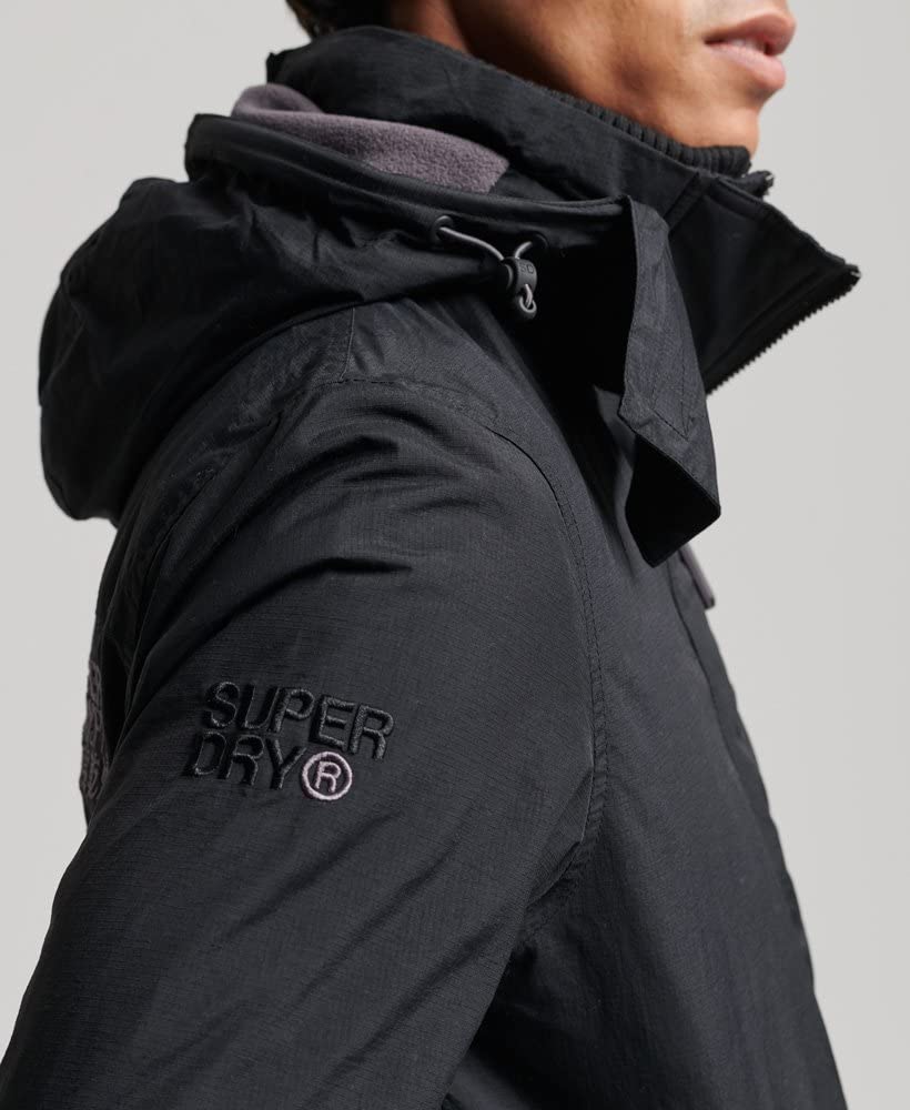 Superdry Men's Waterproof Rain Jacket - Lightweight Windproof Outdoor Coat for Hiking, Camping & Travel
