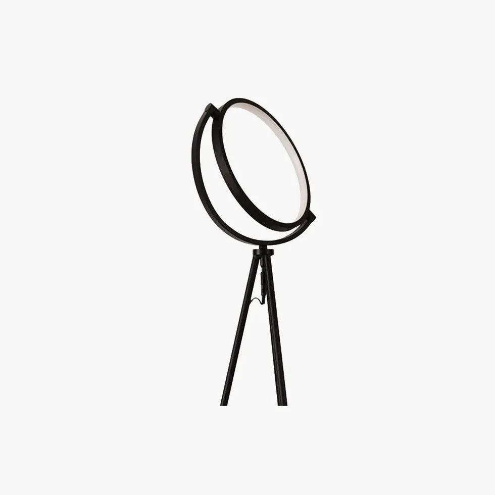 Minimalist Ring Tripod Floor Lamp - Modern Adjustable Standing Light for Living Room, Bedroom & Office - Perfect for Reading, Decor & Ambient Lighting
