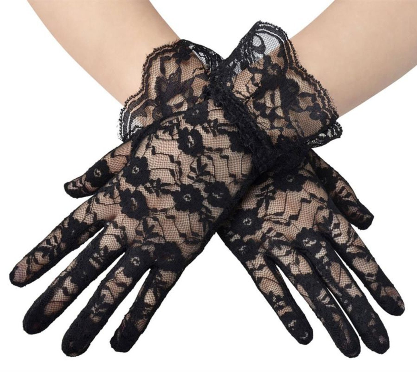 DreamHigh Elegant Lace Gloves for Women - Perfect for Weddings, Evening Parties & Vintage Fashion Accessories