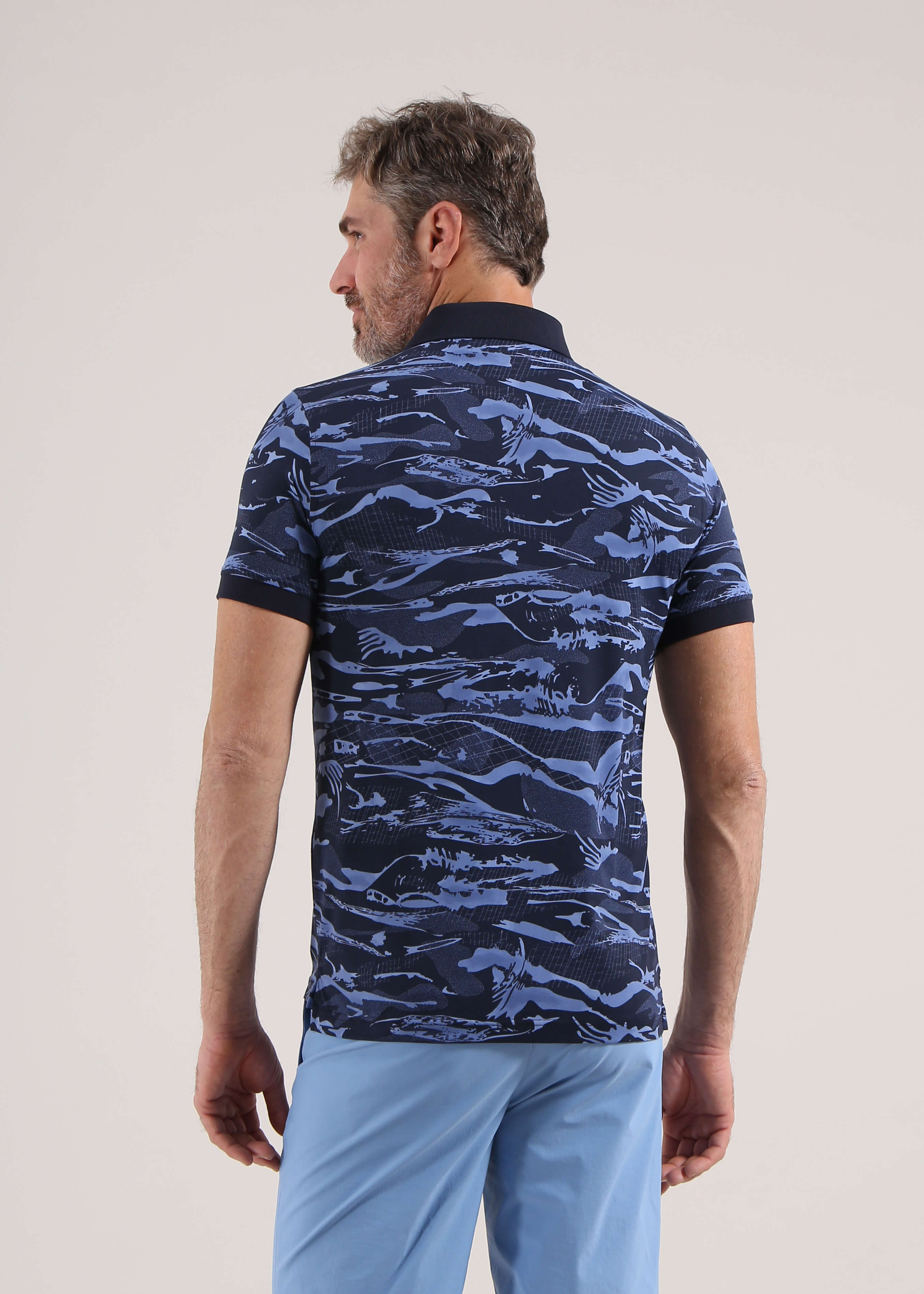 Eco-Friendly Sunblock® Printed Polo Shirt for Men & Women | UV Protection & Breathable Fabric | Perfect for Outdoor Activities, Golf & Casual Wear