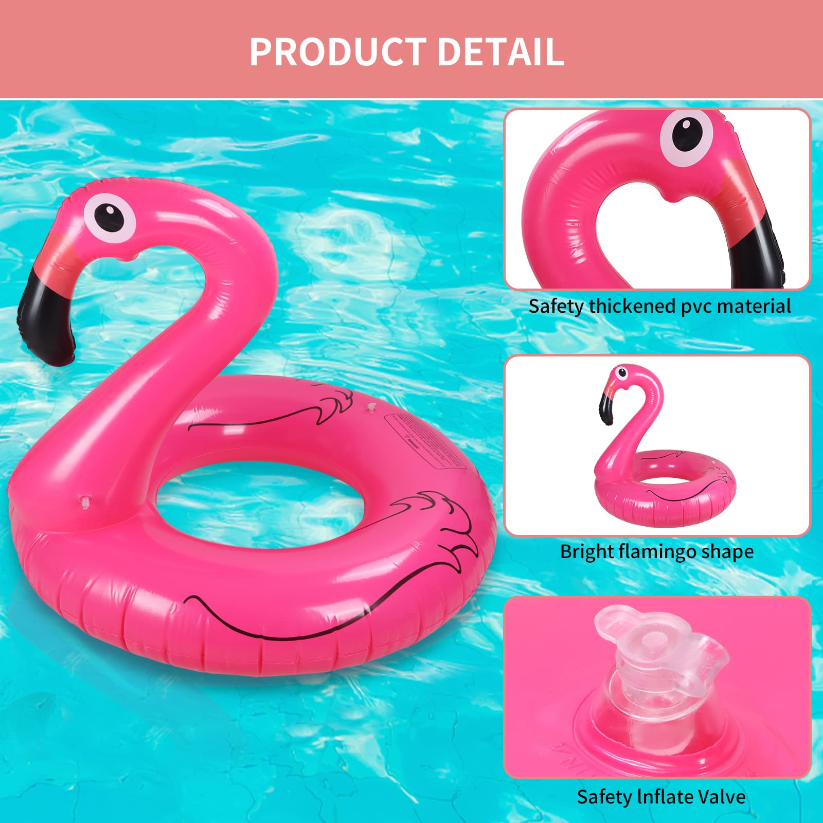 **Giant Pink Flamingo Pool Float for Adults & Kids - 105cm Inflatable Swimming Raft with Cup Holder - Fun Summer Water Toy for Beach, Pool Parties & Relaxation**