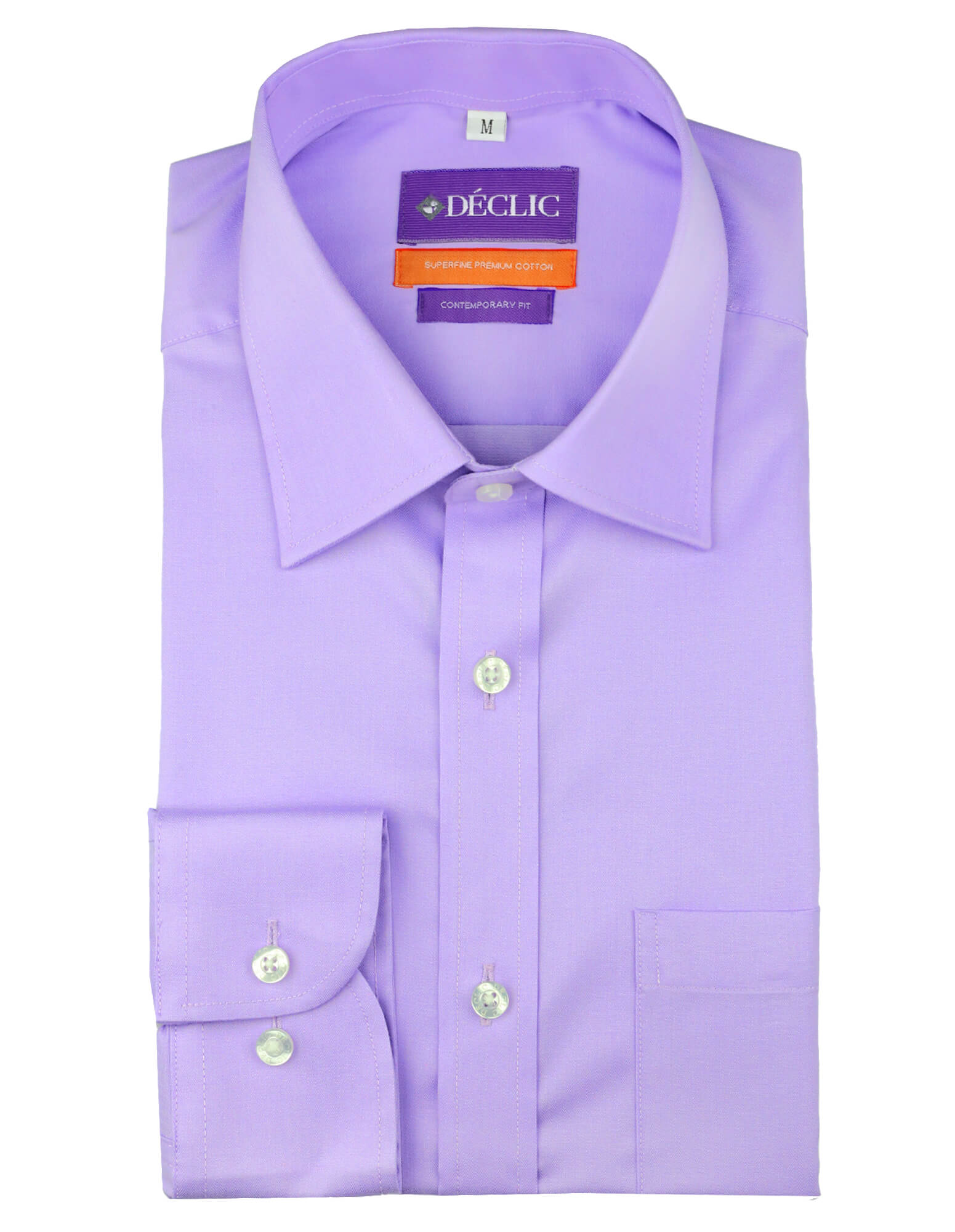 DÉCLIC Kismet Textured Lavender Shirt for Women - Soft Casual Button Down Blouse for Office, Date Night & Spring Outfits